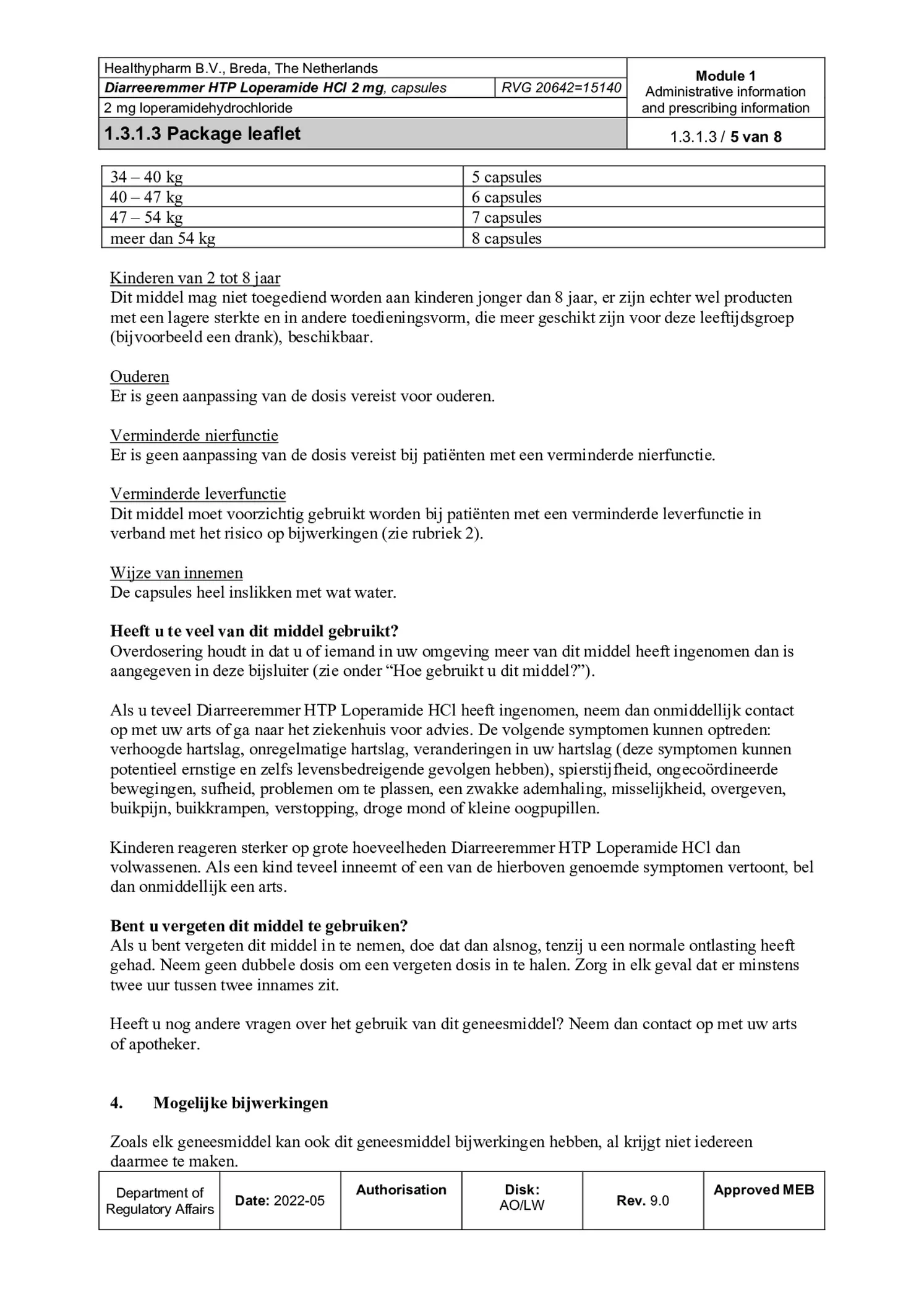 Diarreeremmer 2mg Capsules afbeelding van document #5, bijsluiter