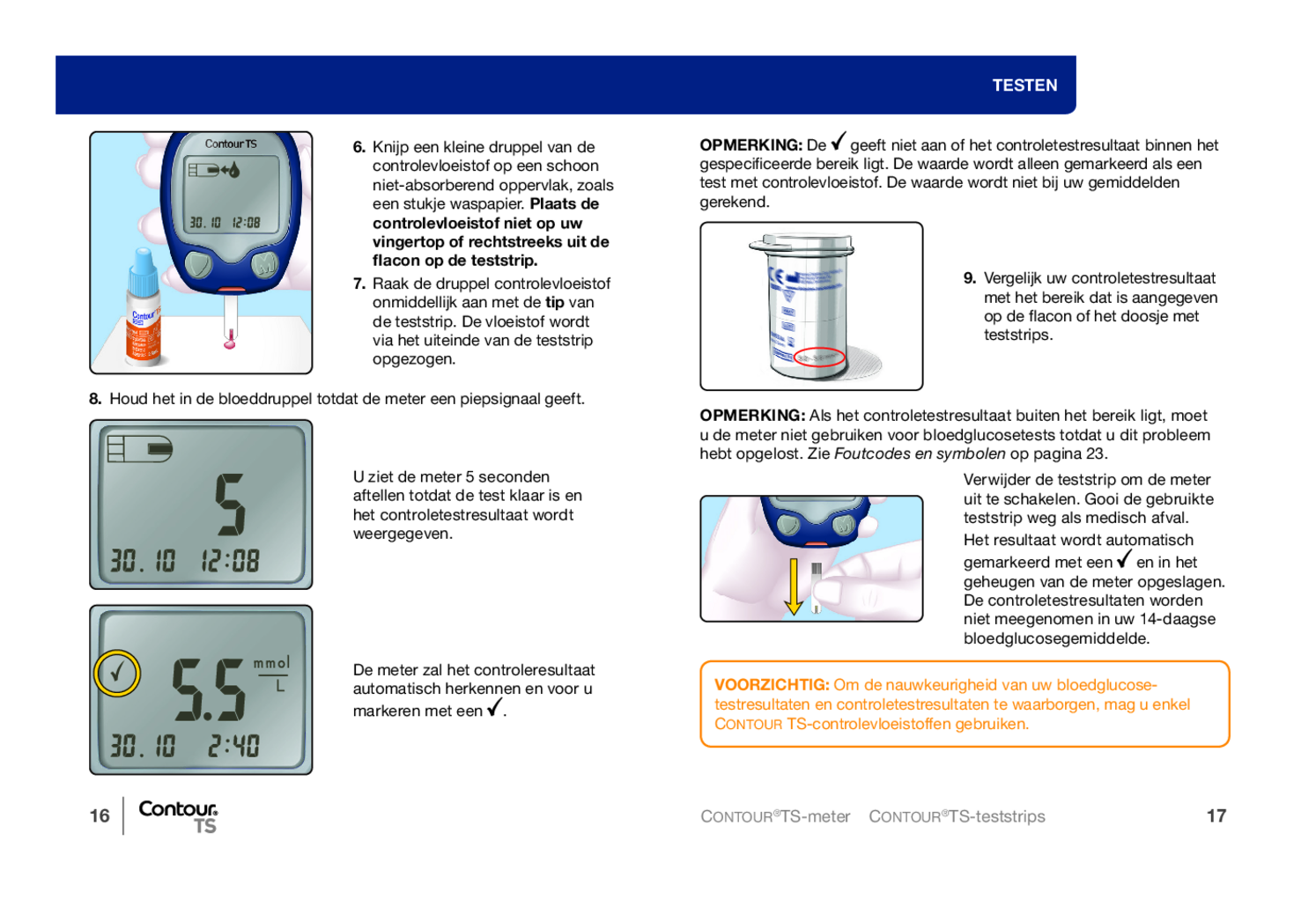 Contour TS Glucosemeter Startpakket afbeelding van document #10, gebruiksaanwijzing