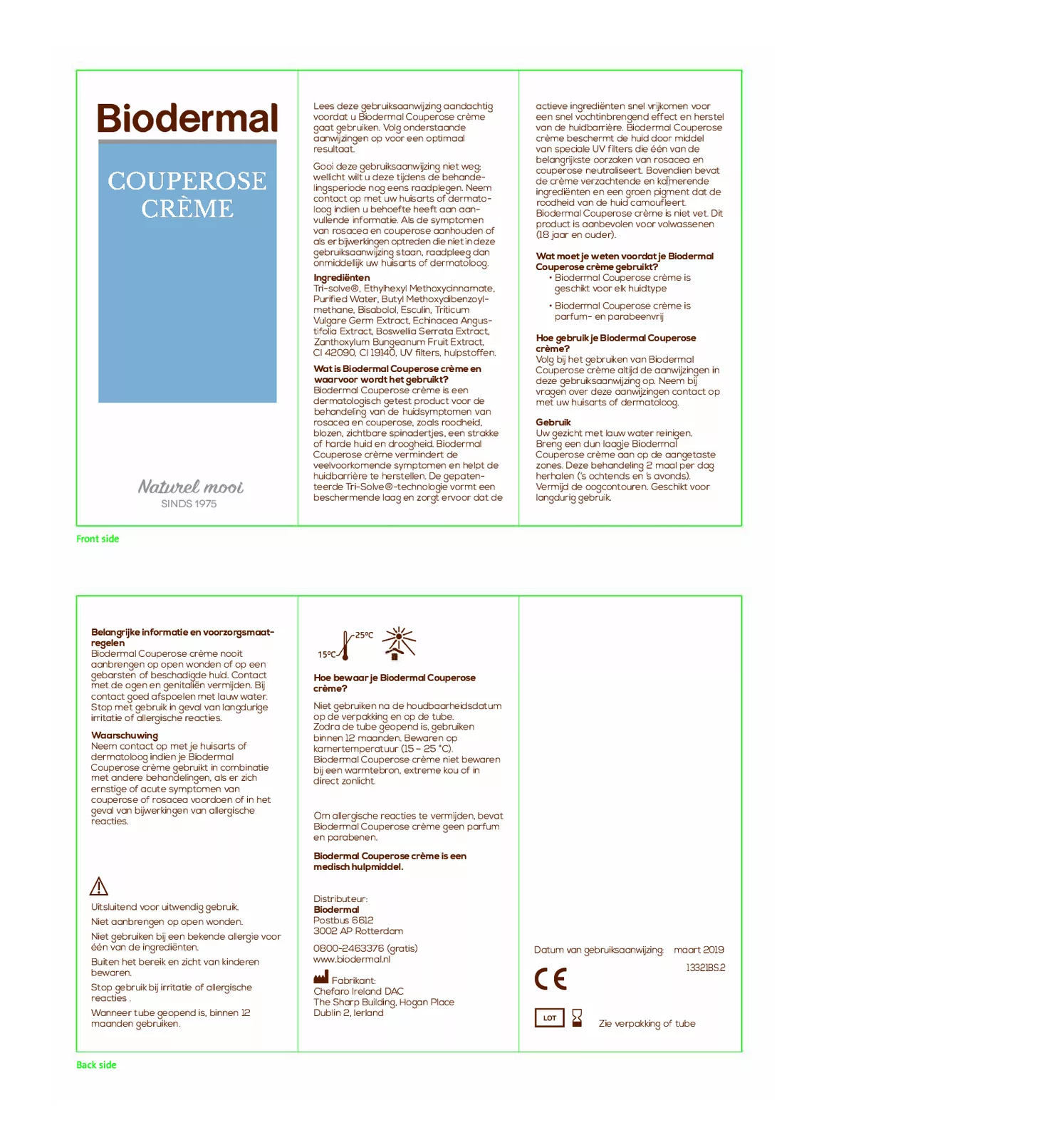 Couperose Crème afbeelding van document #1, gebruiksaanwijzing