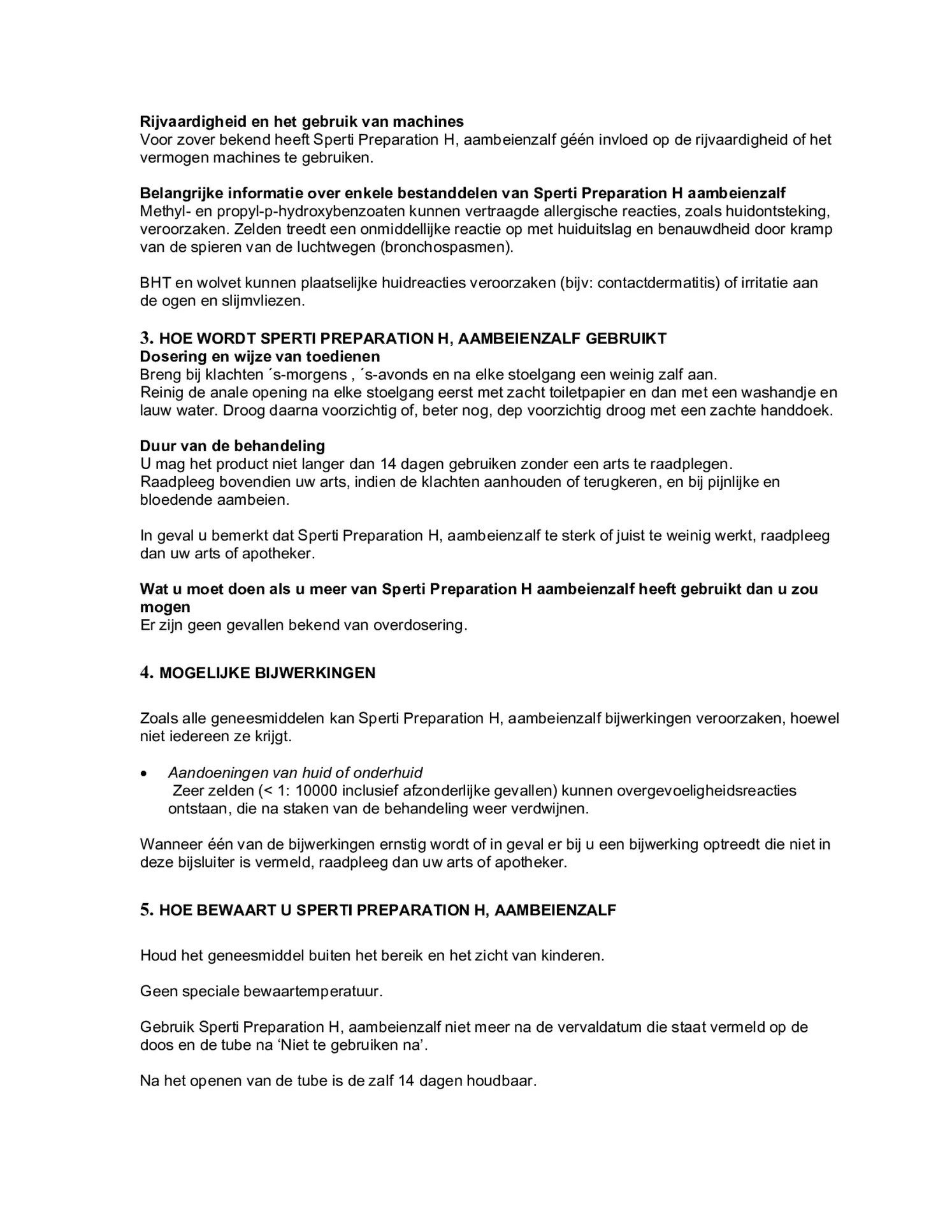 Preparation H Aambeienzalf afbeelding van document #2, bijsluiter