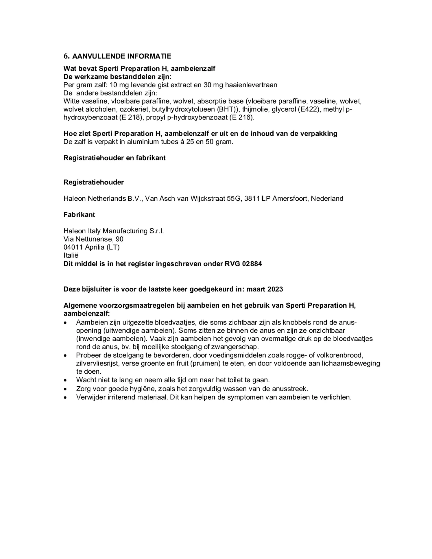 Preparation H Aambeienzalf afbeelding van document #3, bijsluiter