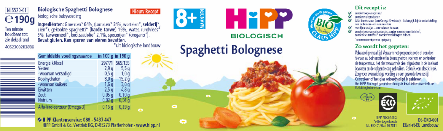 8M+ Spaghetti Bolognaise afbeelding van document #1, etiket