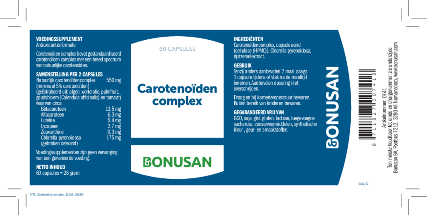 Carotenoïden Complex Capsules afbeelding van document #1, etiket