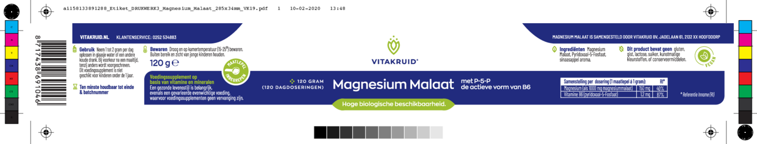 Magnesium Malaat Poeder afbeelding van document #1, etiket