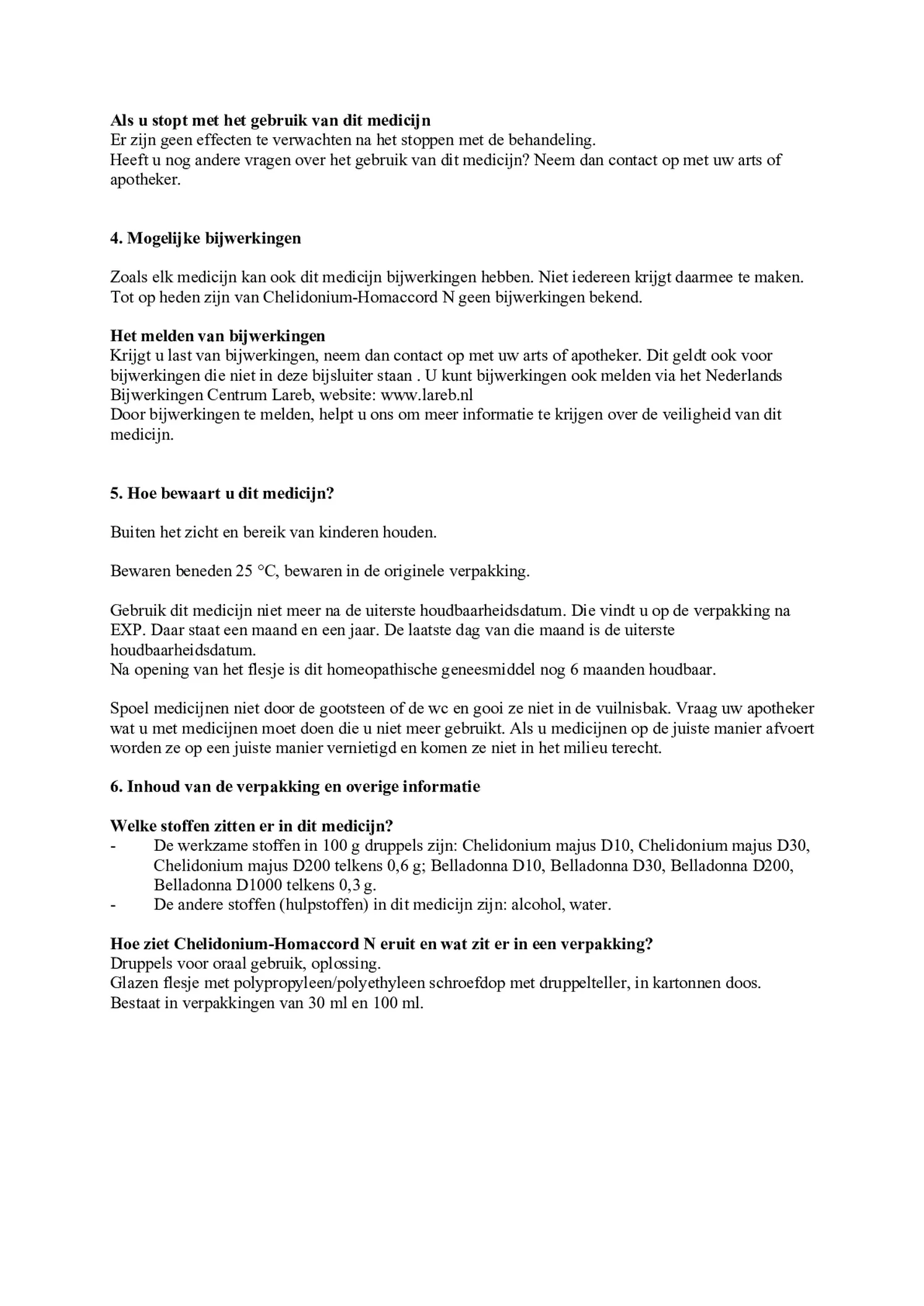 Chelidonium-Homaccord N afbeelding van document #3, bijsluiter