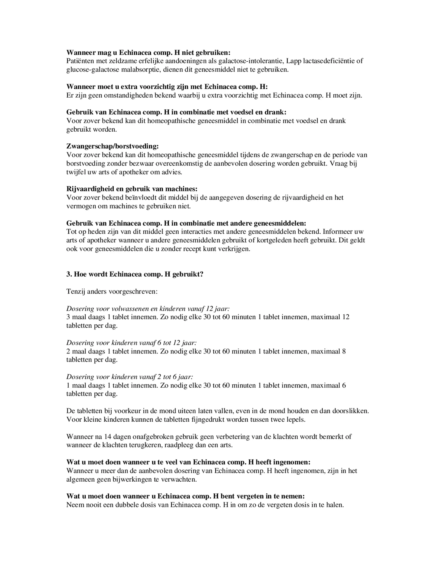 Echinacea Compositum H Tabletten afbeelding van document #2, bijsluiter