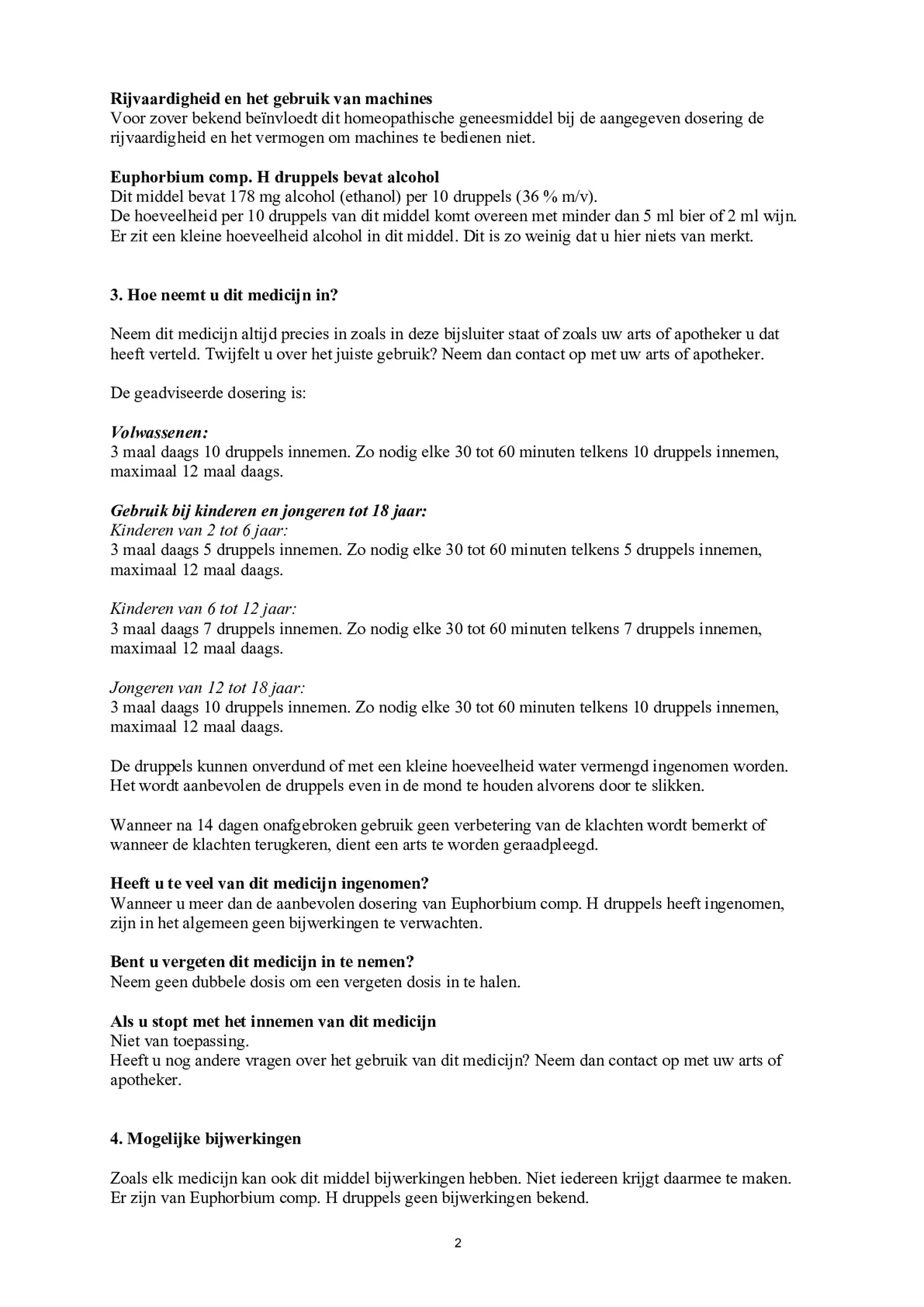 Euphorbium Compositum Druppels afbeelding van document #2, bijsluiter