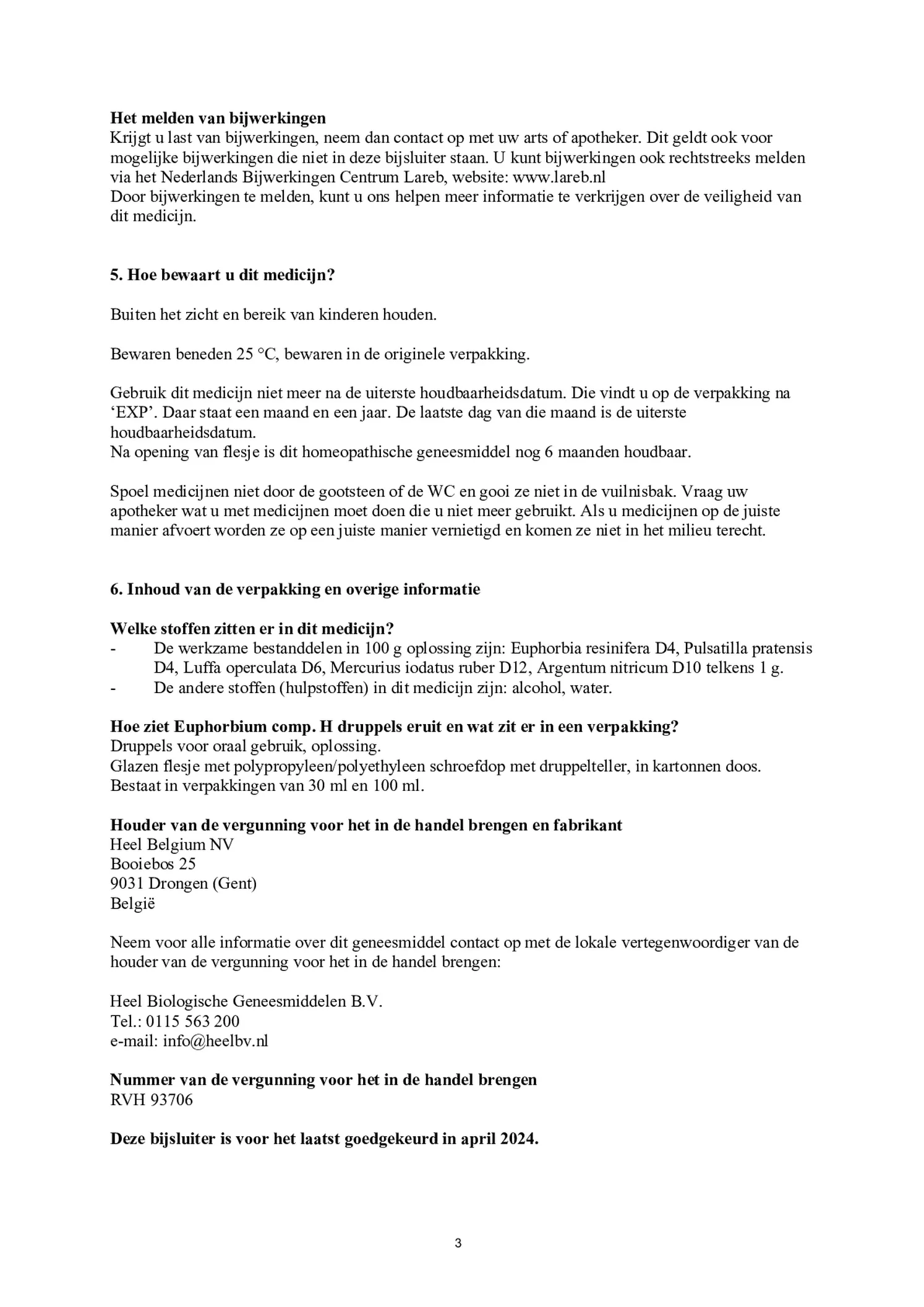 Euphorbium Compositum Druppels afbeelding van document #3, bijsluiter