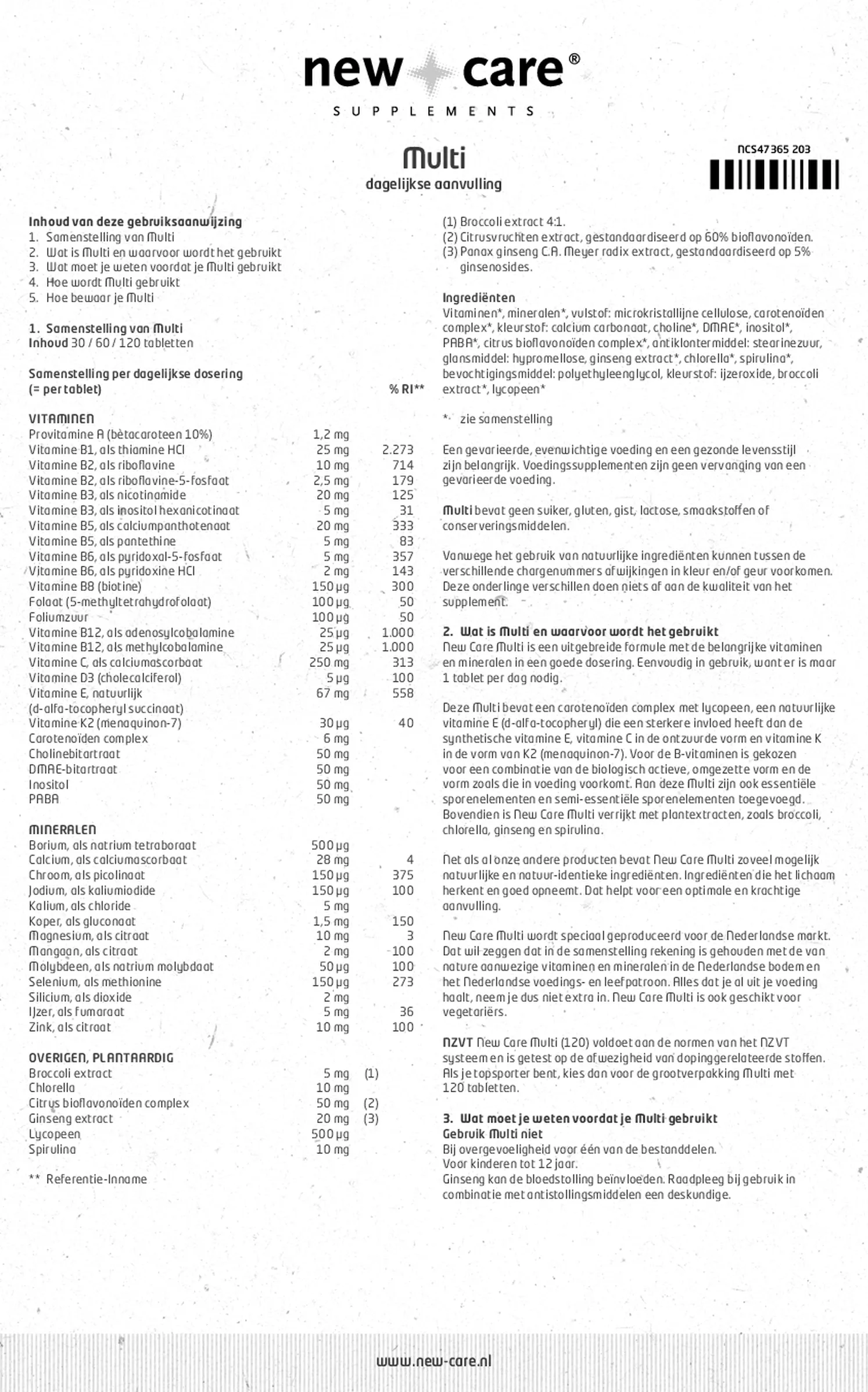 Multi Tabletten afbeelding van document #3, gebruiksaanwijzing