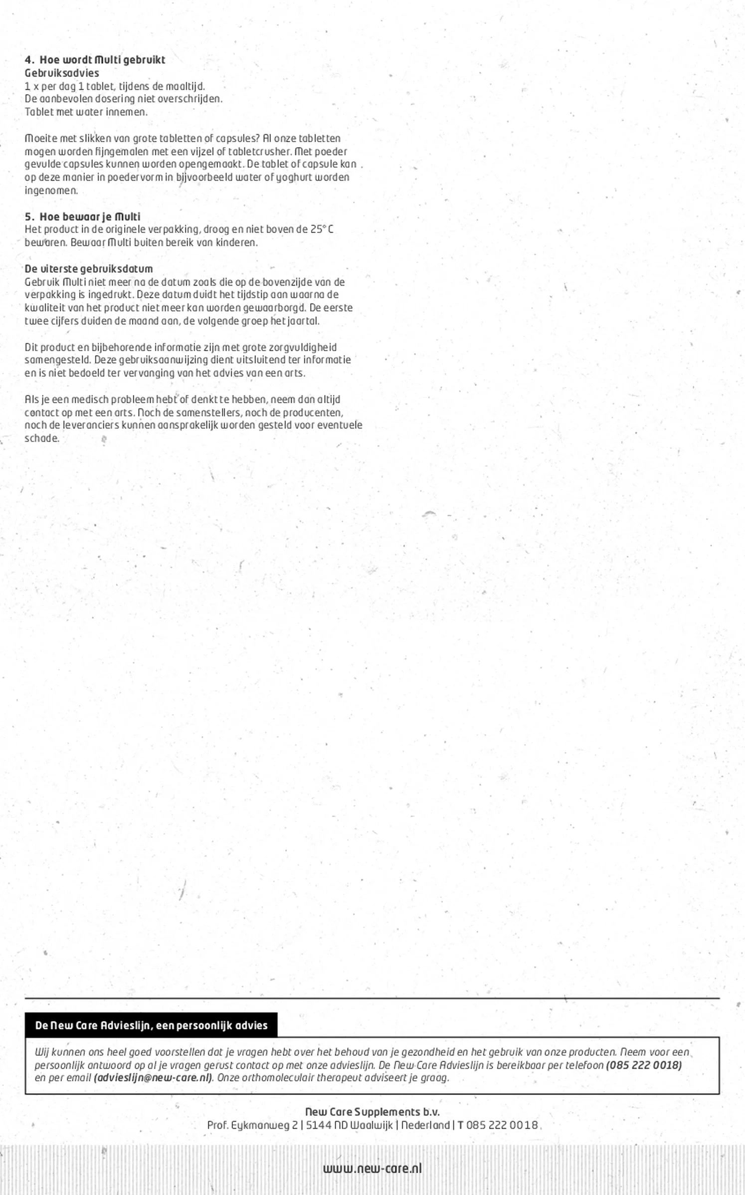 Multi Tabletten afbeelding van document #4, gebruiksaanwijzing