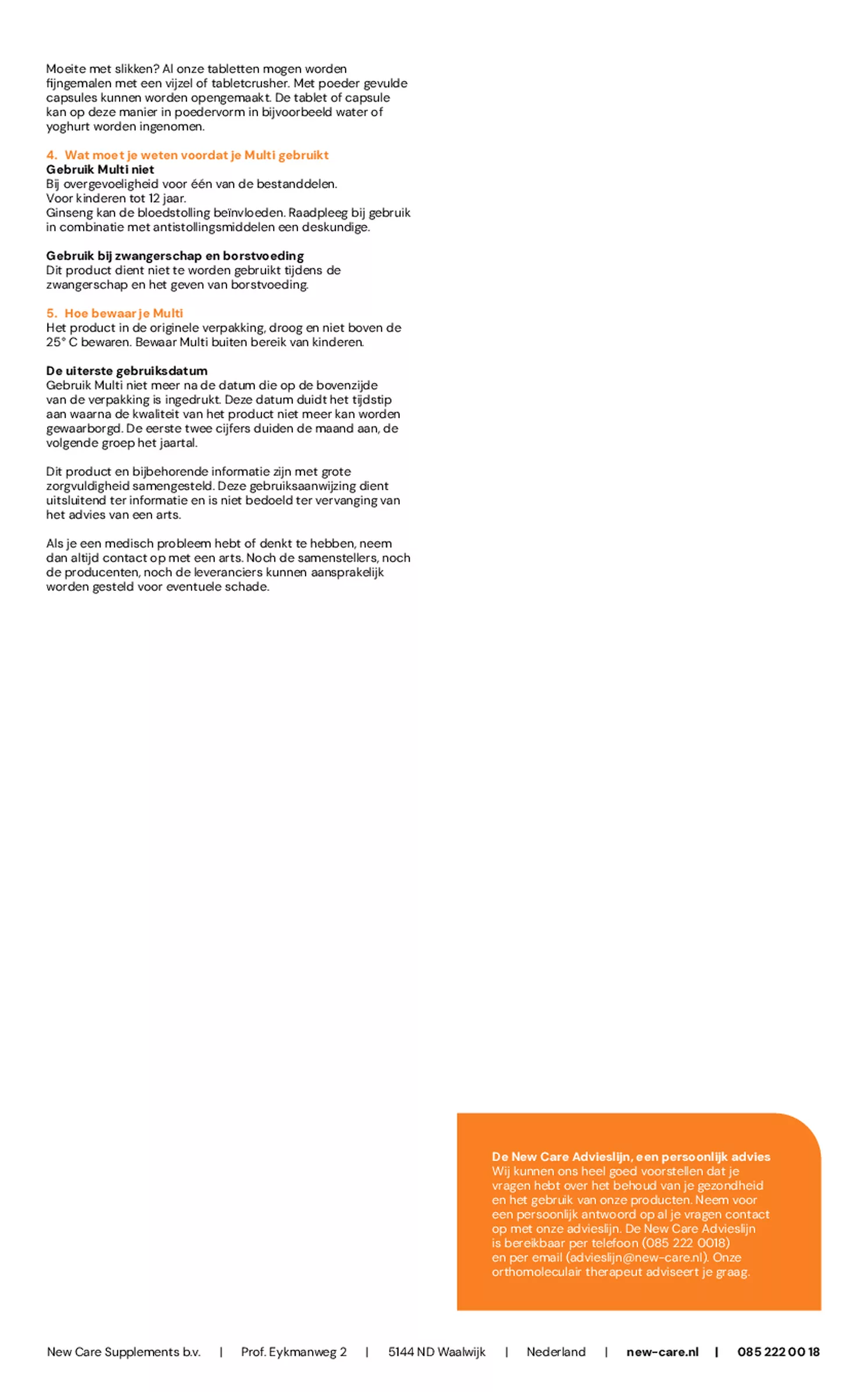 Multi Tabletten afbeelding van document #4, gebruiksaanwijzing