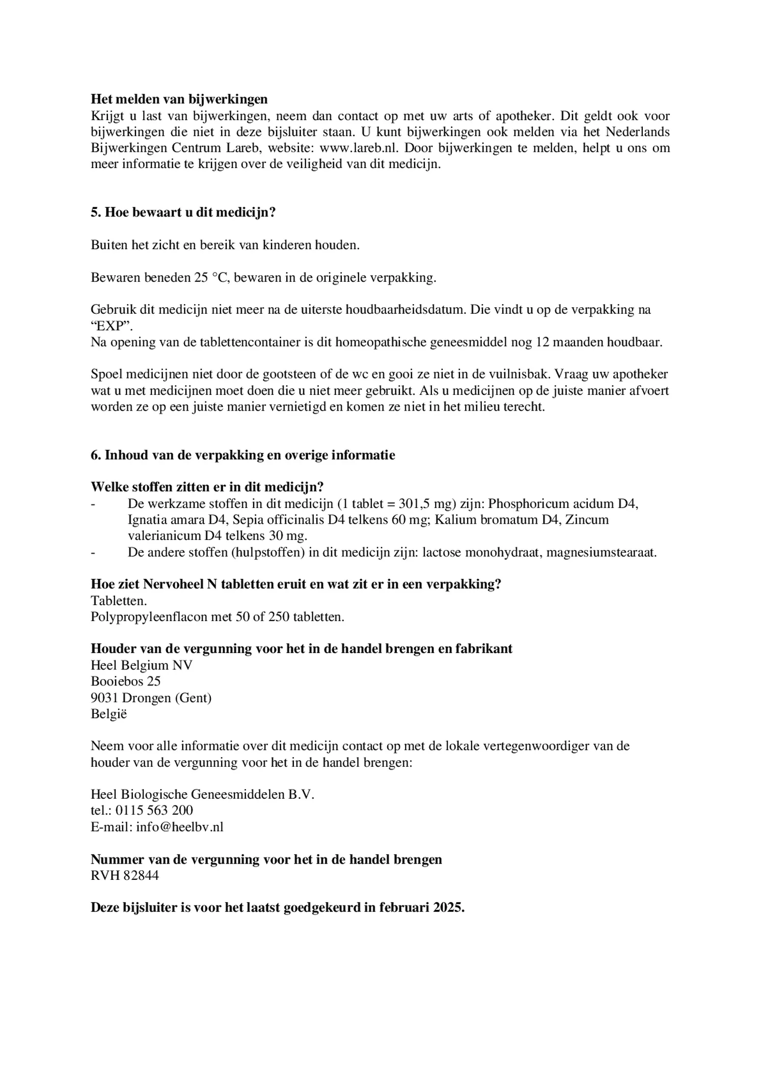 Nervoheel N Tabletten afbeelding van document #3, bijsluiter