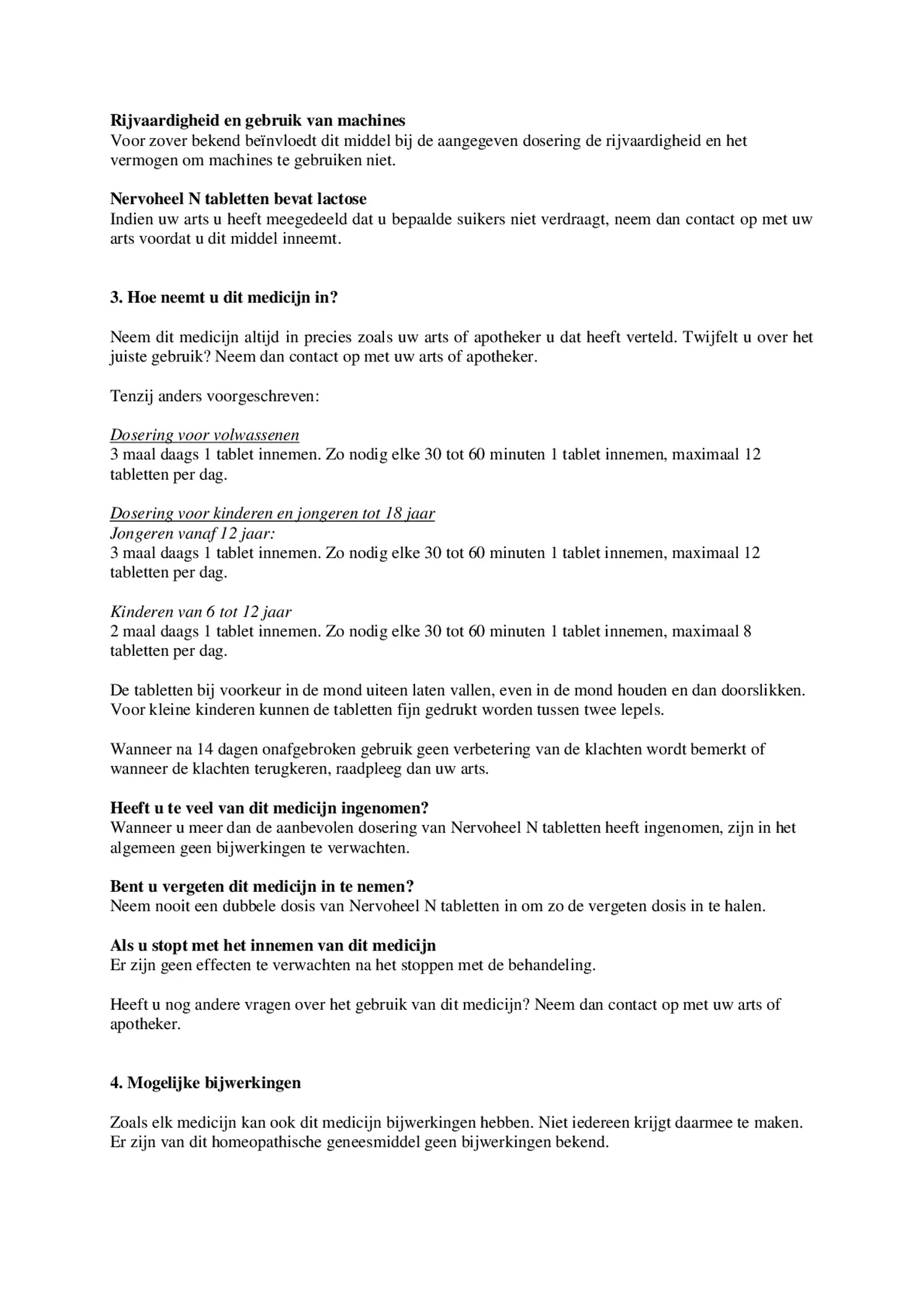 Nervoheel N Tabletten afbeelding van document #2, bijsluiter