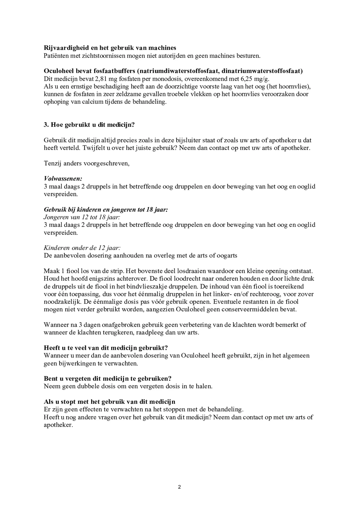 Oculoheel Oogdruppels afbeelding van document #2, bijsluiter