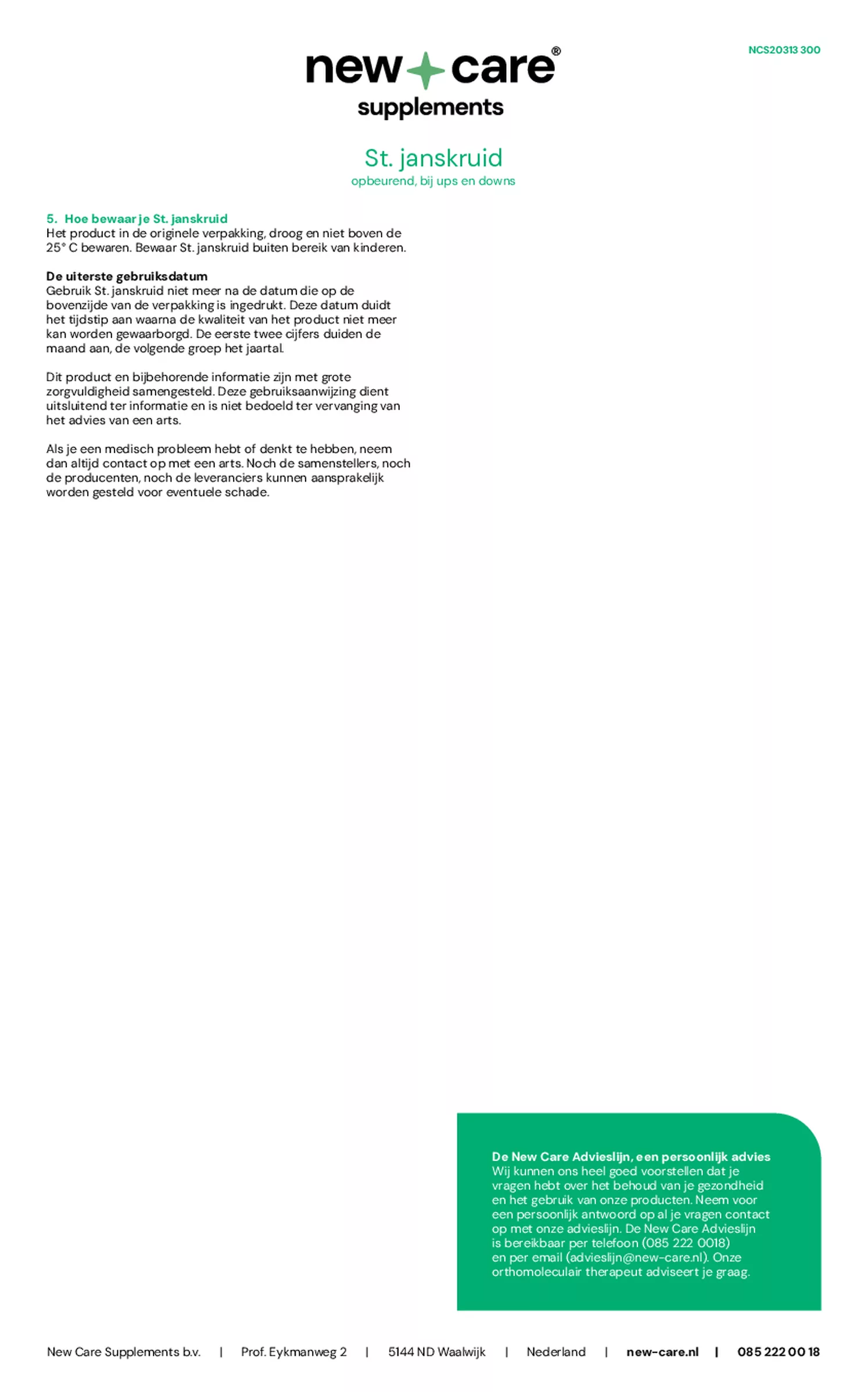 Sint Janskruid Capsules afbeelding van document #3, gebruiksaanwijzing