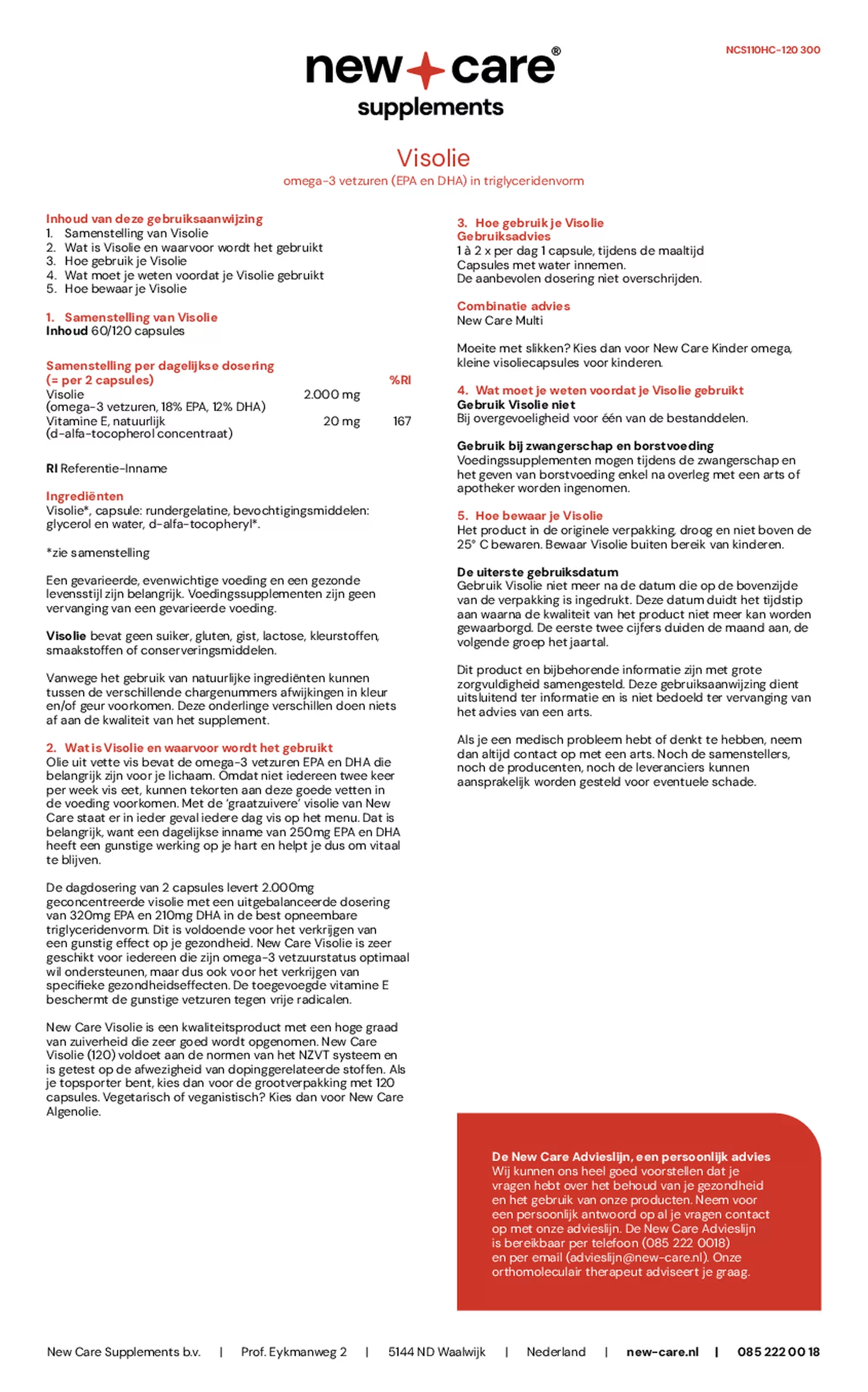 Visolie Capsules afbeelding van document #1, gebruiksaanwijzing