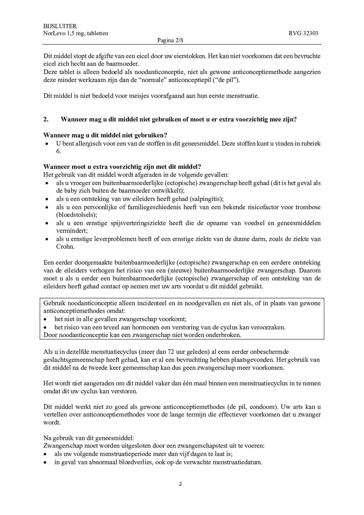 Morning After Pil 1,5 mg afbeelding van document #2, bijsluiter