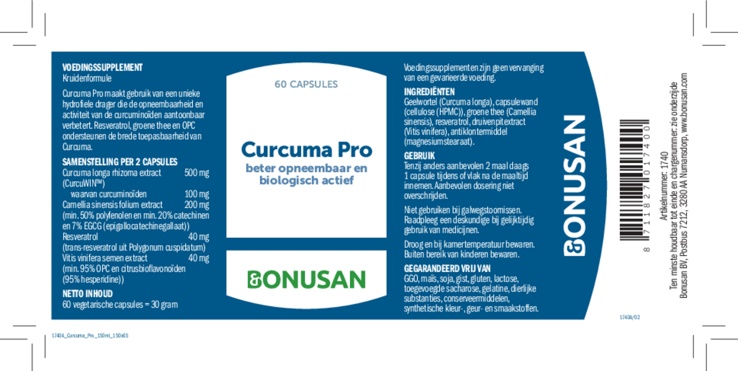 Curcuma Pro Capsules afbeelding van document #1, etiket