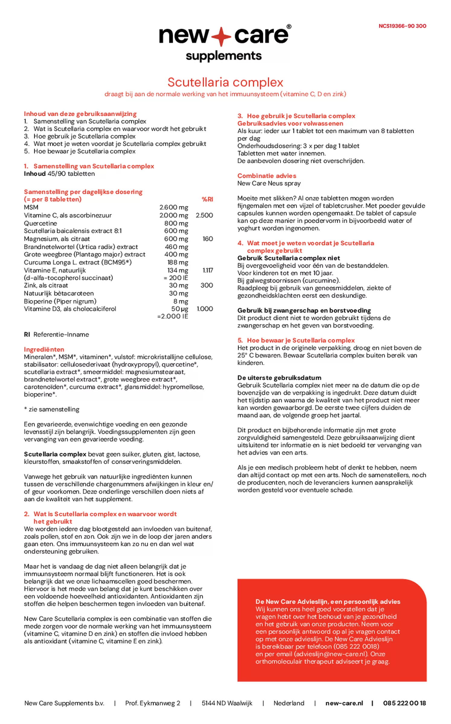 Scutellaria Complex Tabletten afbeelding van document #2, gebruiksaanwijzing