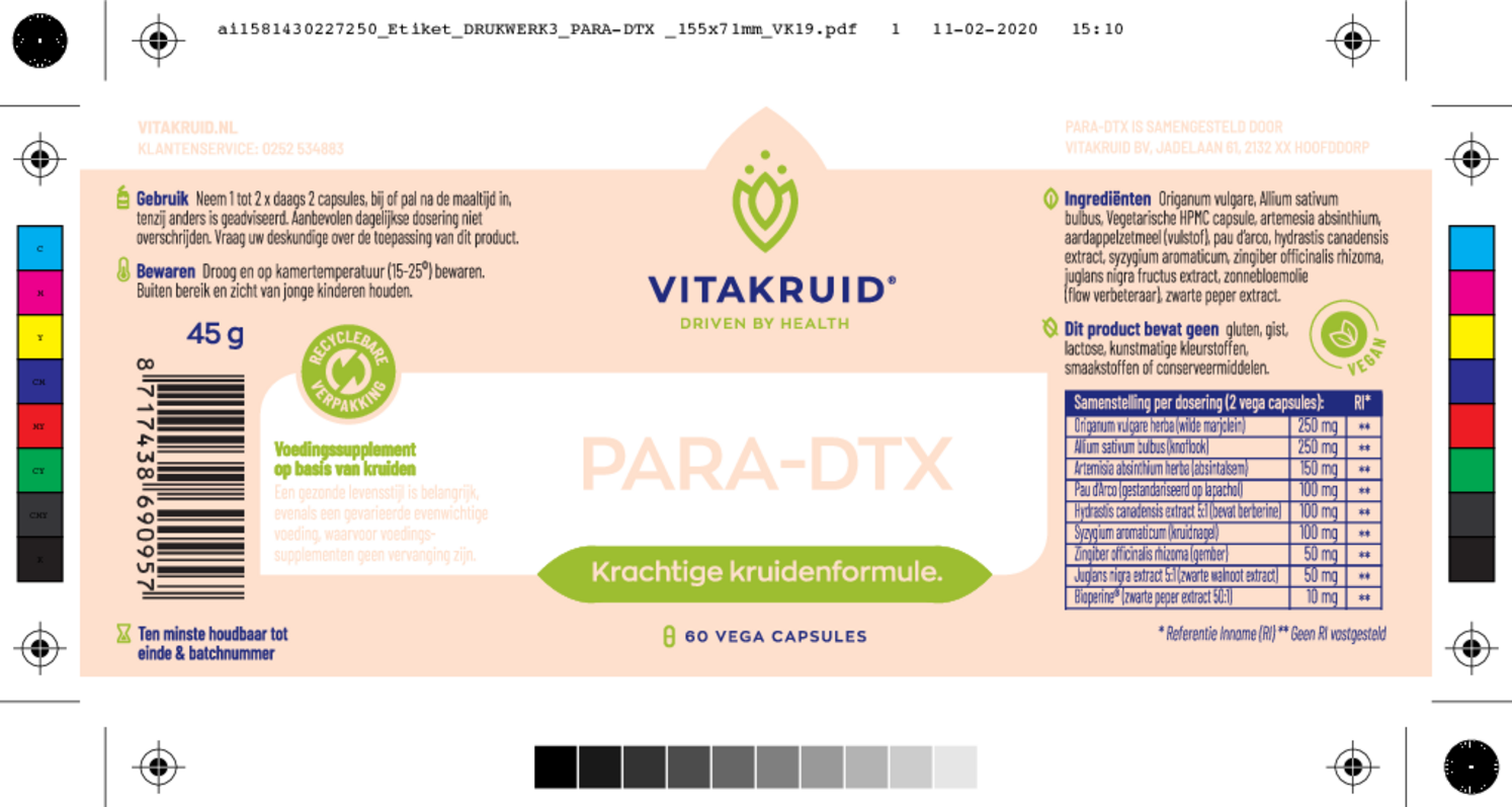 Para-DTX Capsules afbeelding van document #1, etiket