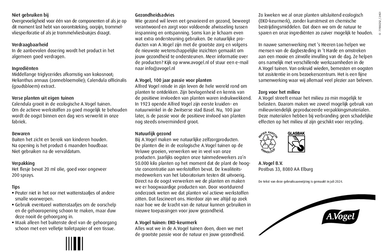 Oorspray droge huid afbeelding van document #2, gebruiksaanwijzing