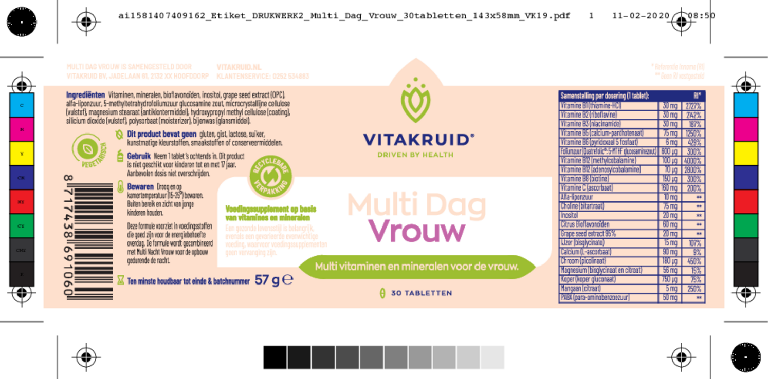 Multi Dag & Nacht Vrouw Tabletten afbeelding van document #1, etiket