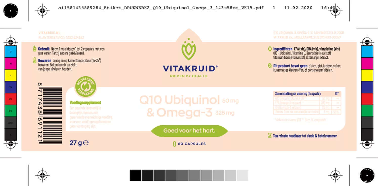 Q10 Ubiquinol 50 mg & Omega 3 450 TG afbeelding van document #1, etiket