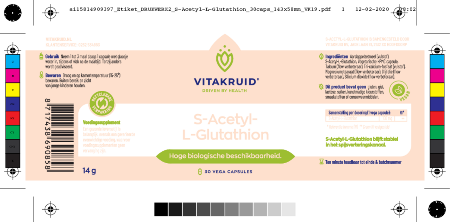 S-Acetyl-L-Glutathion Capsules afbeelding van document #1, etiket