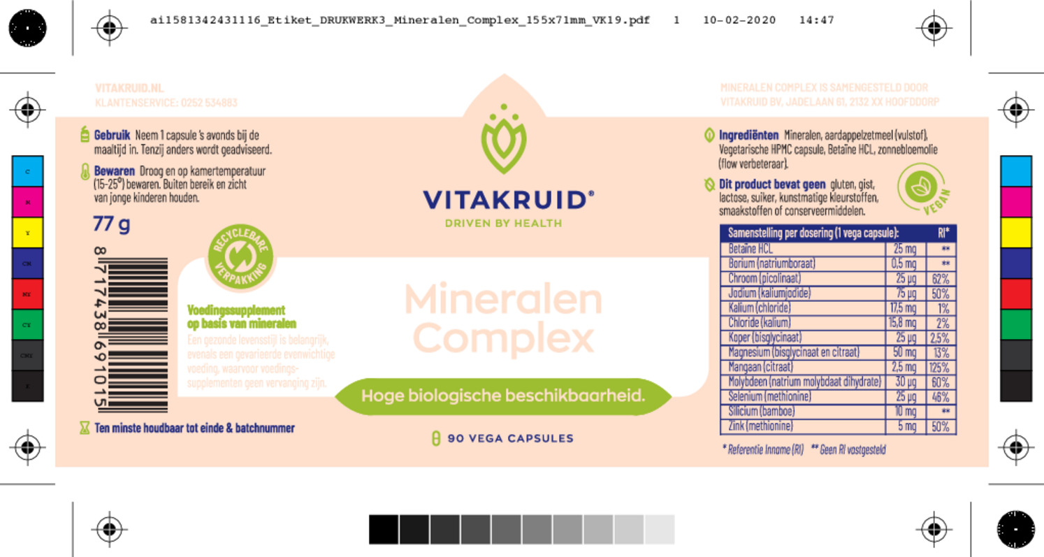 Mineralen Complex Capsules afbeelding van document #1, etiket
