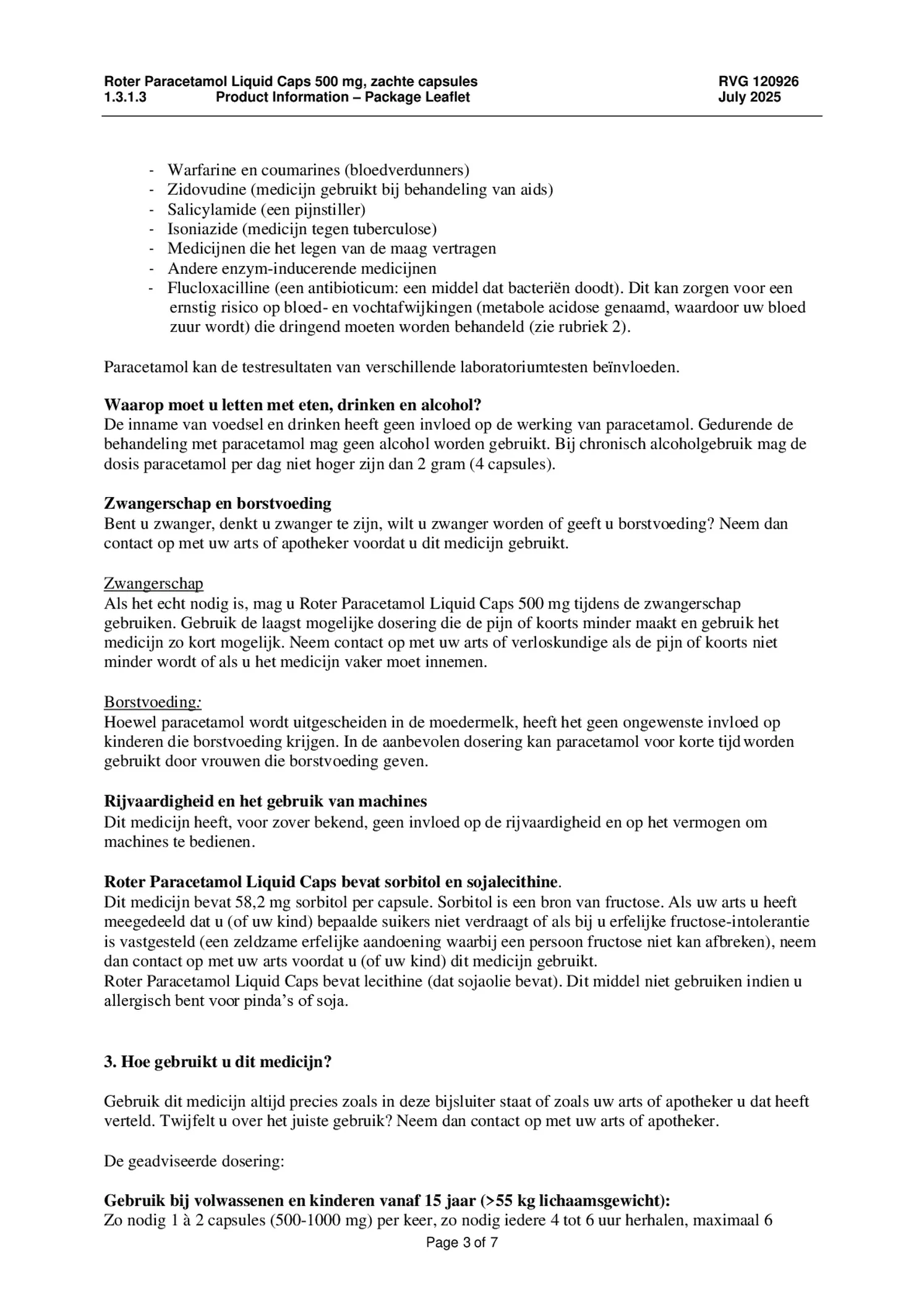 Paracetamol 500mg Liquid Caps afbeelding van document #3, bijsluiter
