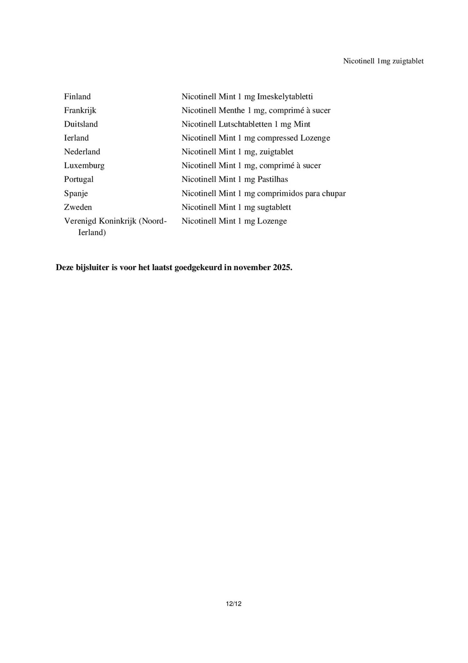 Zuigtabletten Mint 1 mg - voor stoppen met roken afbeelding van document #12, bijsluiter