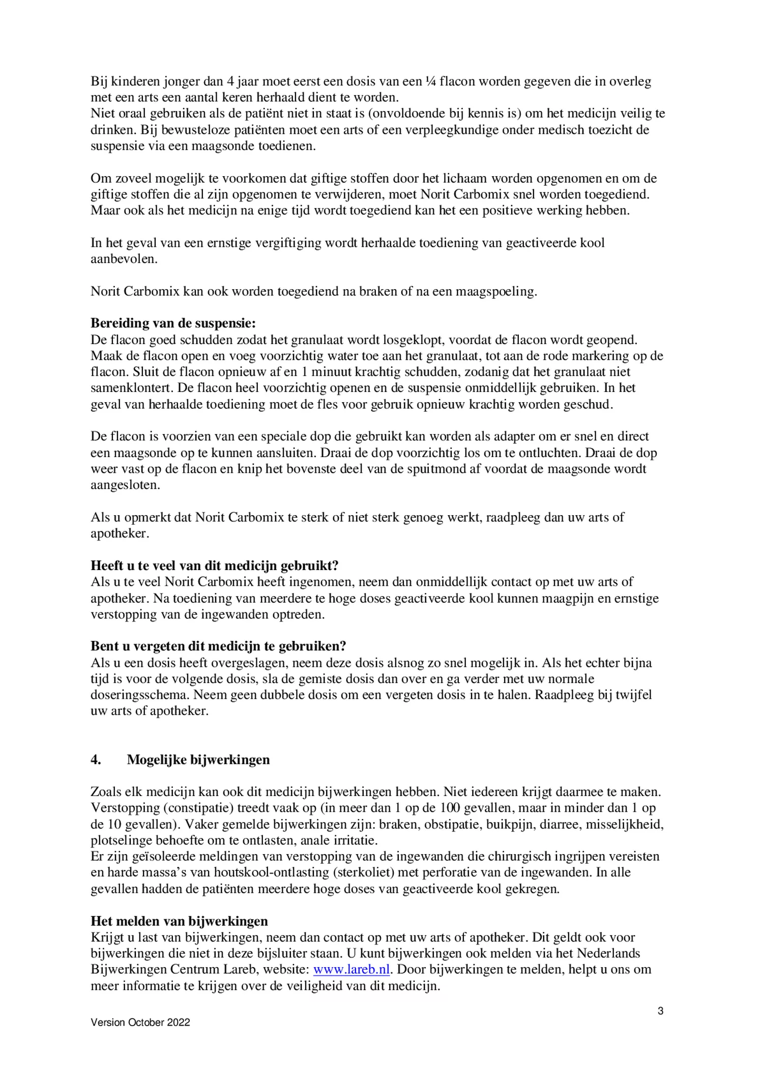 Carbomix Granulaat afbeelding van document #3, bijsluiter