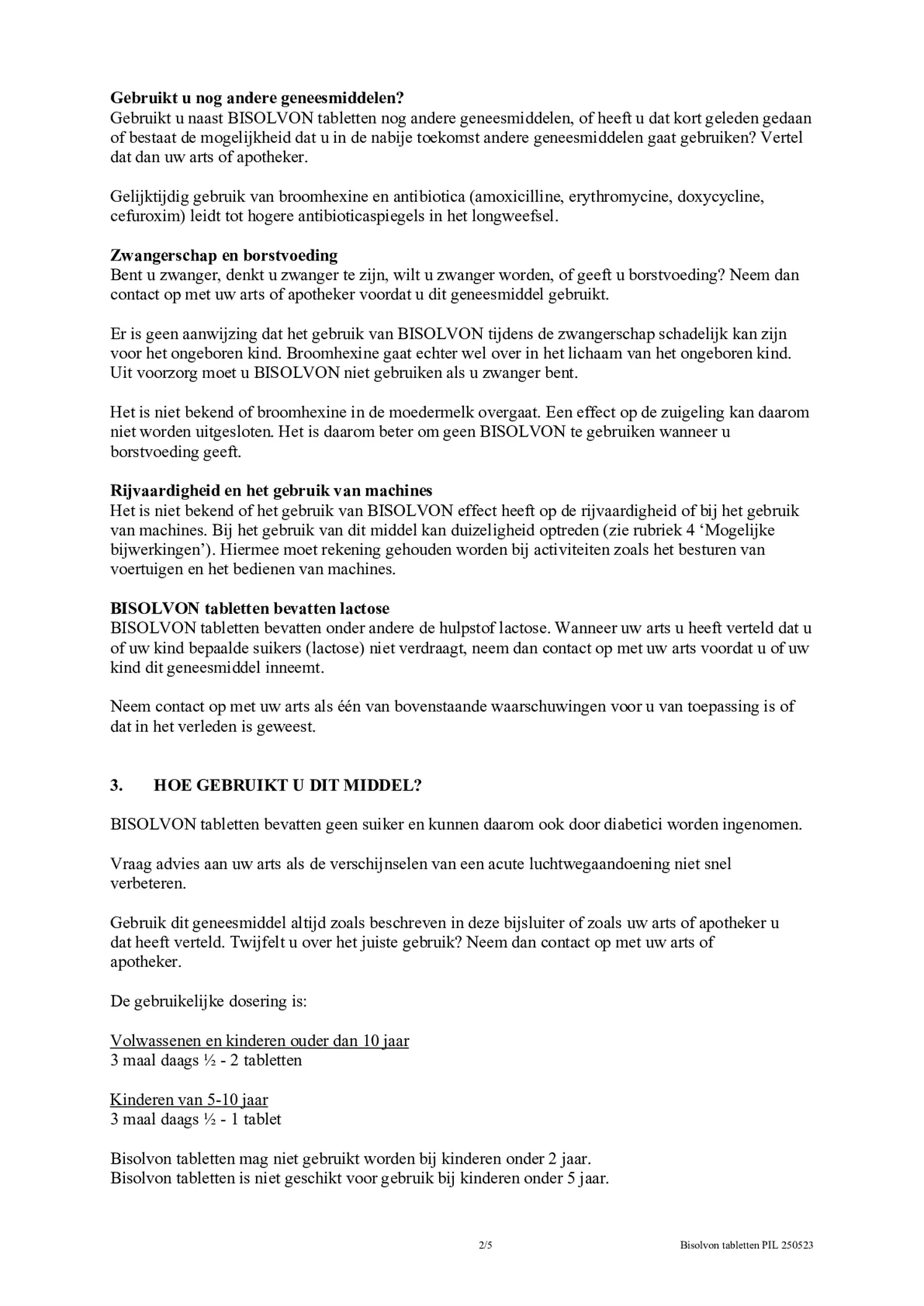 8mg Tabletten afbeelding van document #2, bijsluiter