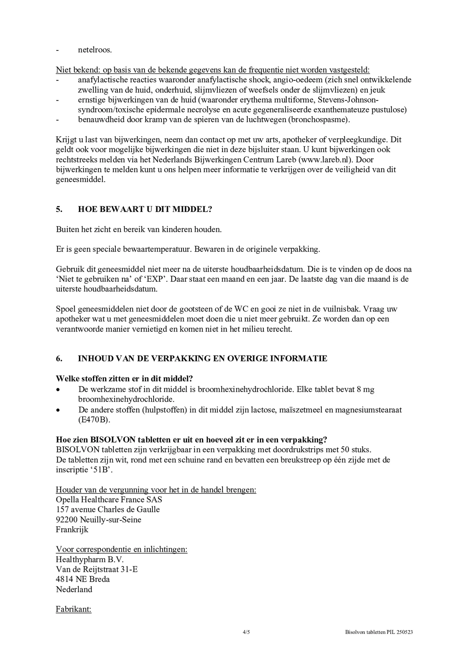 8mg Tabletten afbeelding van document #4, bijsluiter