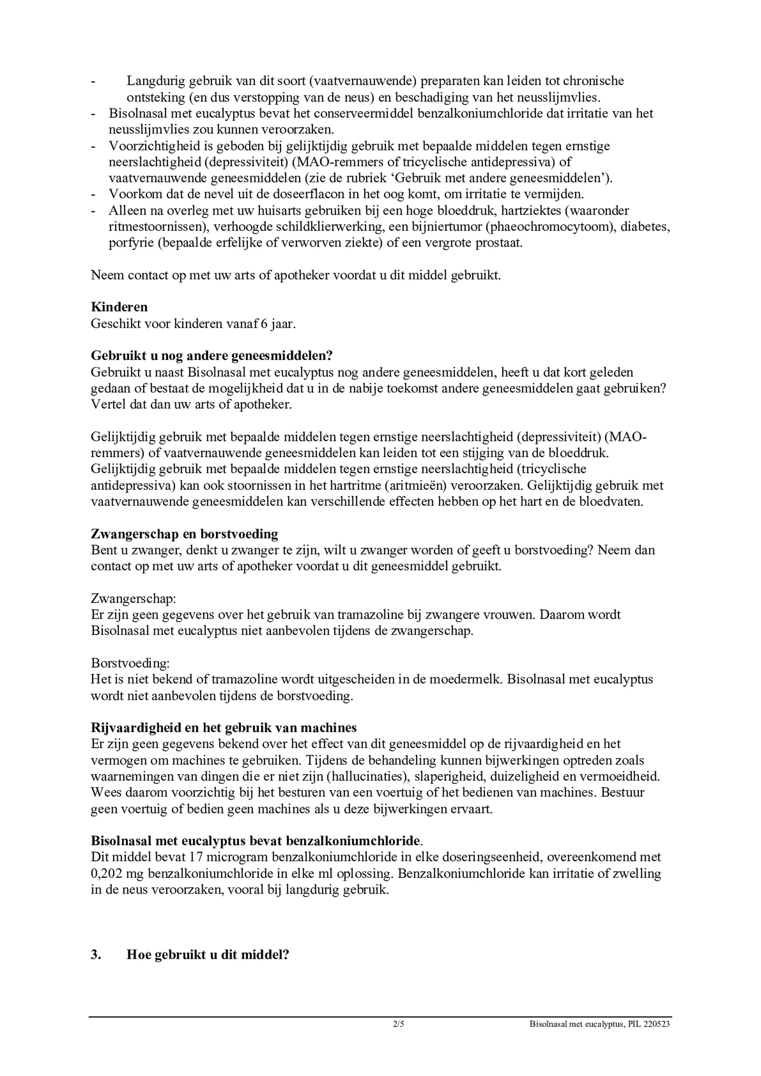 Neusspray Eucalyptus afbeelding van document #2, bijsluiter