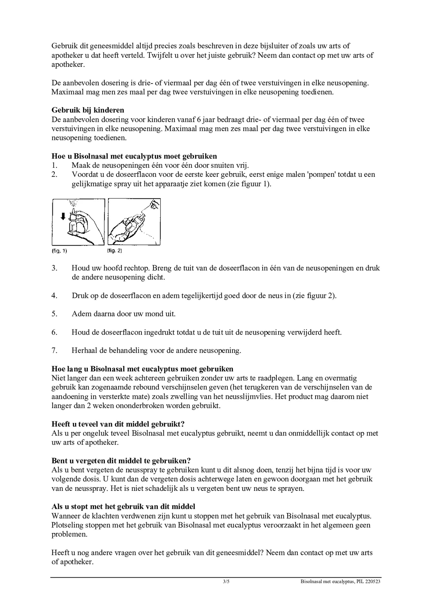 Neusspray Eucalyptus afbeelding van document #3, bijsluiter