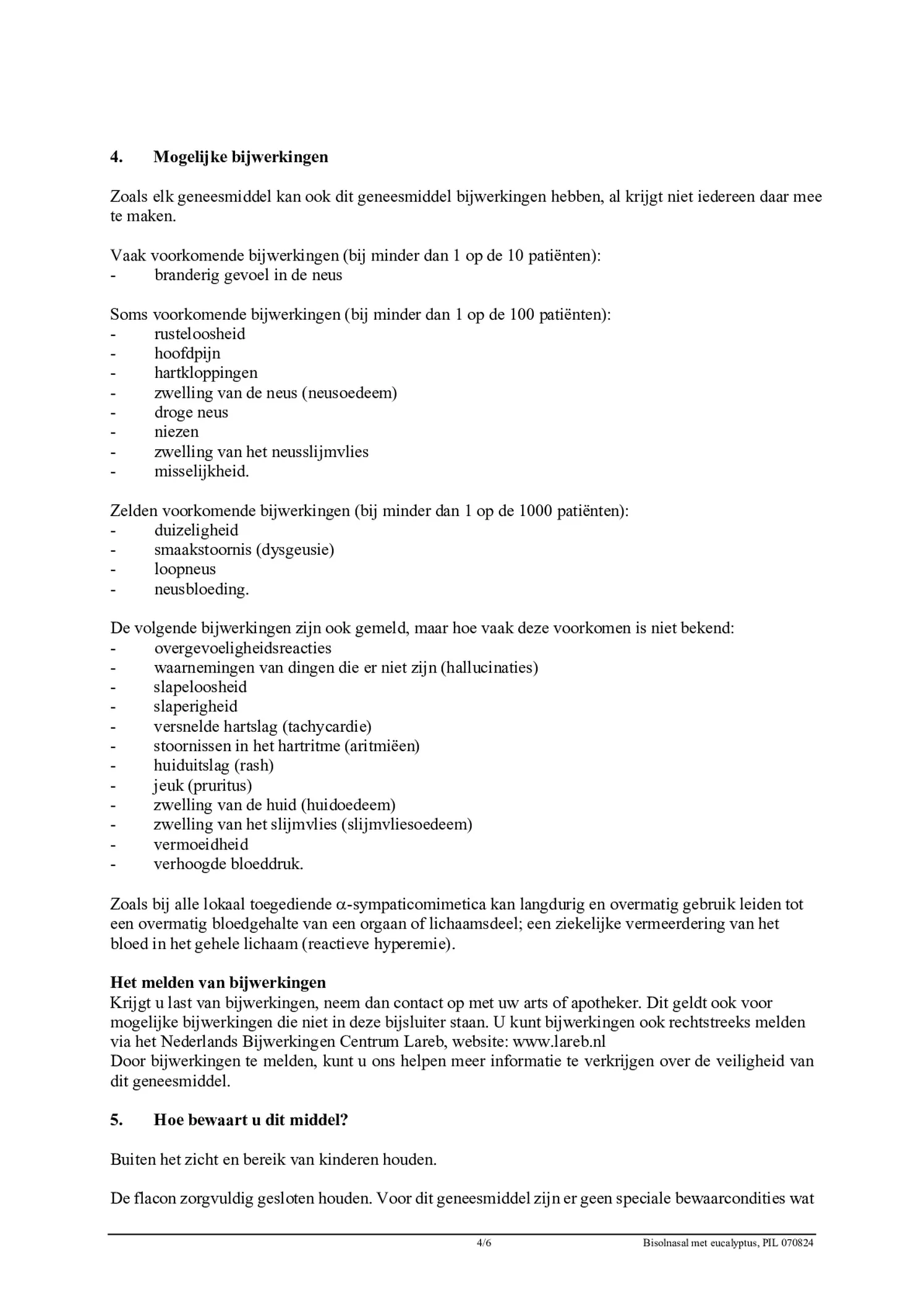 Neusspray Eucalyptus afbeelding van document #4, bijsluiter