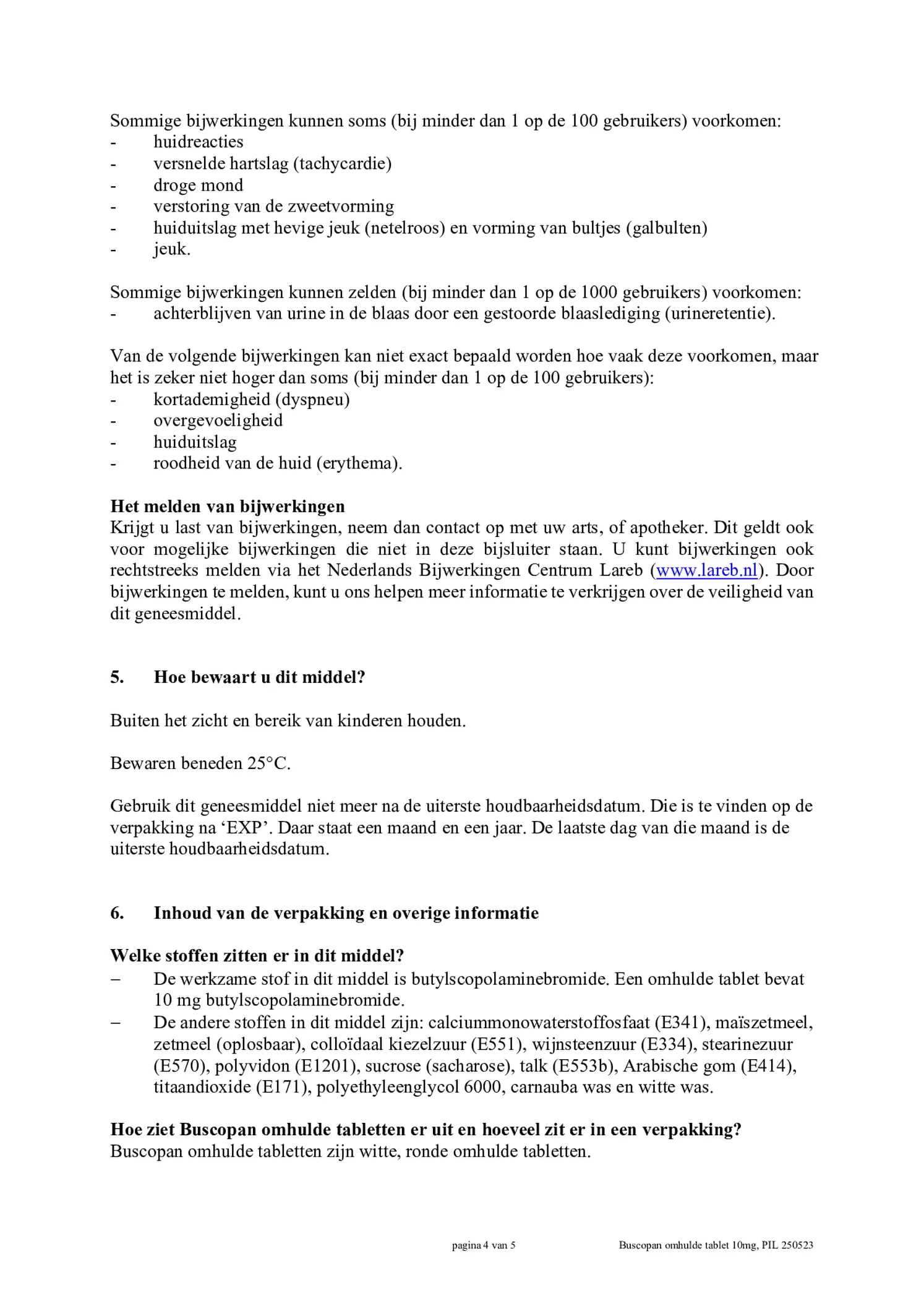 10mg Tabletten afbeelding van document #4, bijsluiter