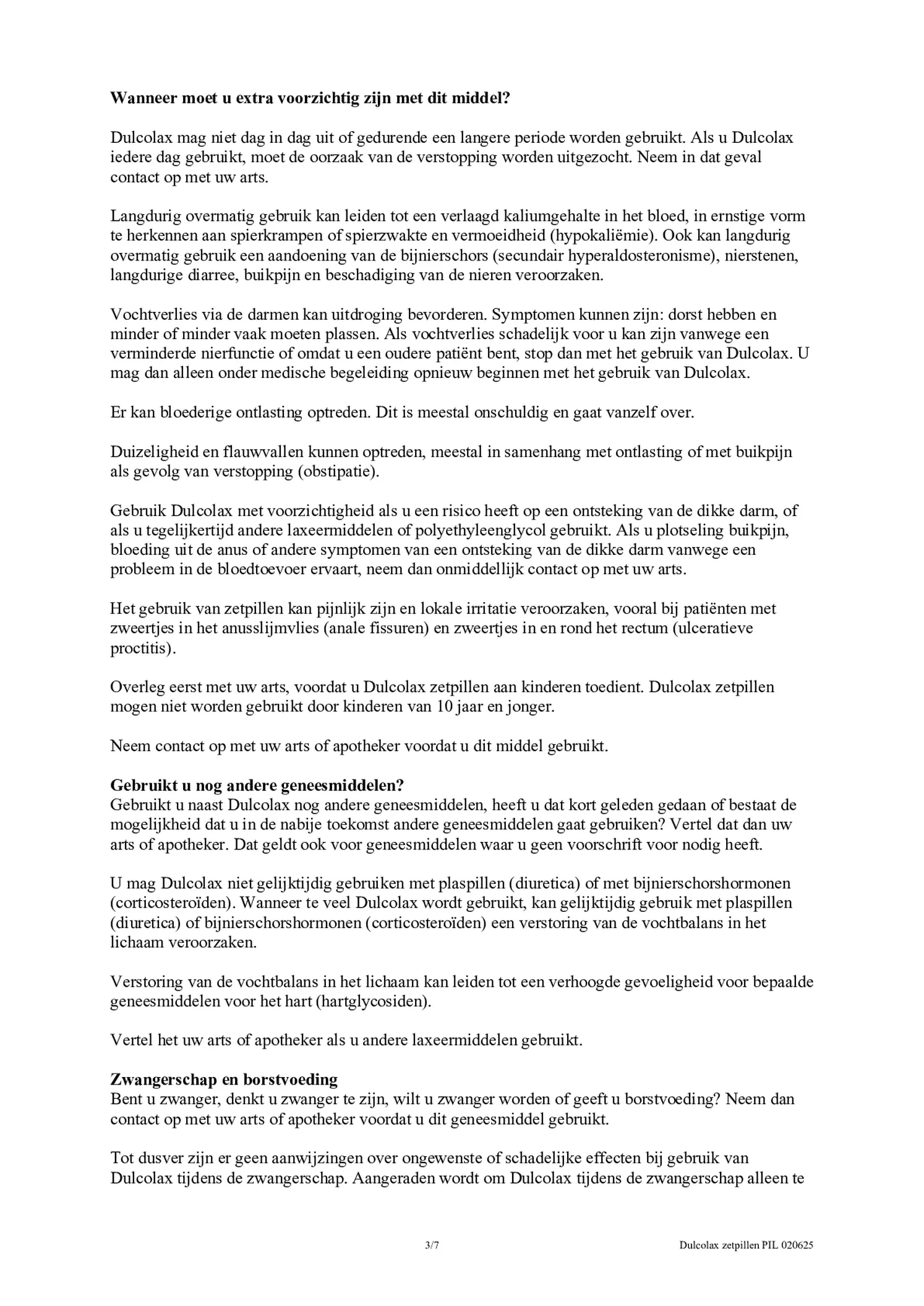 Bisacodyl 10mg Zetpillen afbeelding van document #3, bijsluiter