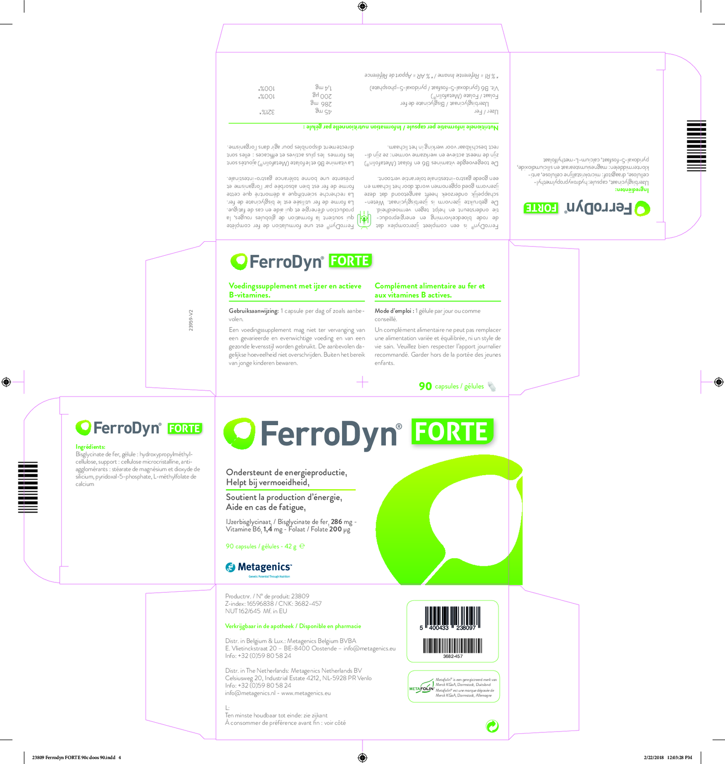 FerroDyn Forte Capsules afbeelding van document #1, etiket