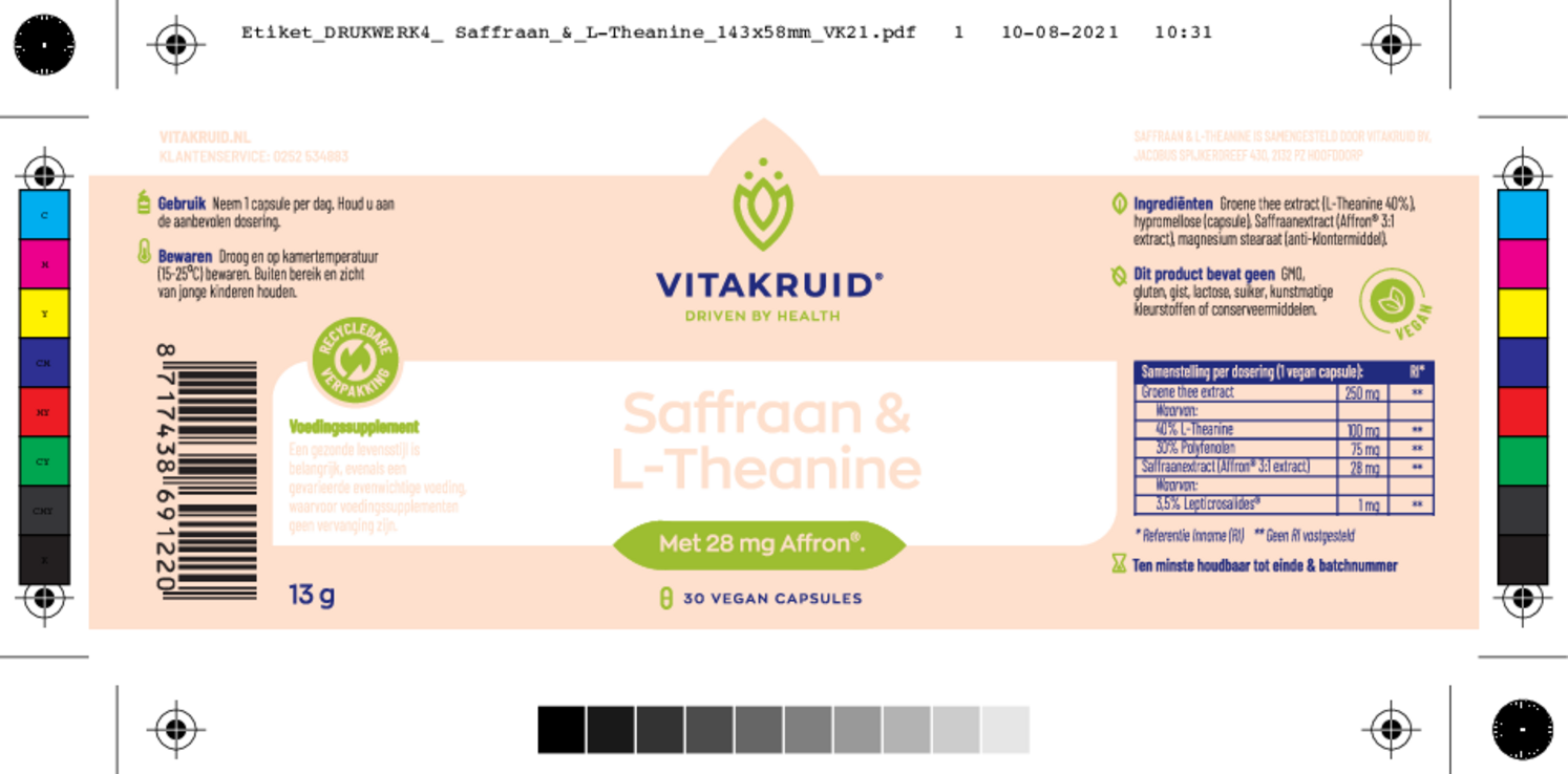 Saffraan & L-Theanine Vegacapsules afbeelding van document #1, etiket