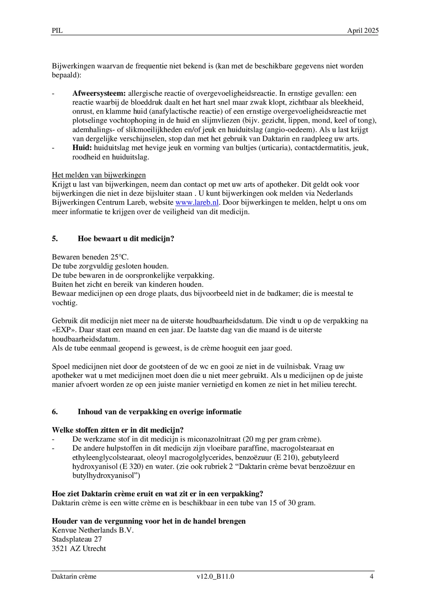Crème 20mg Miconazol afbeelding van document #4, bijsluiter