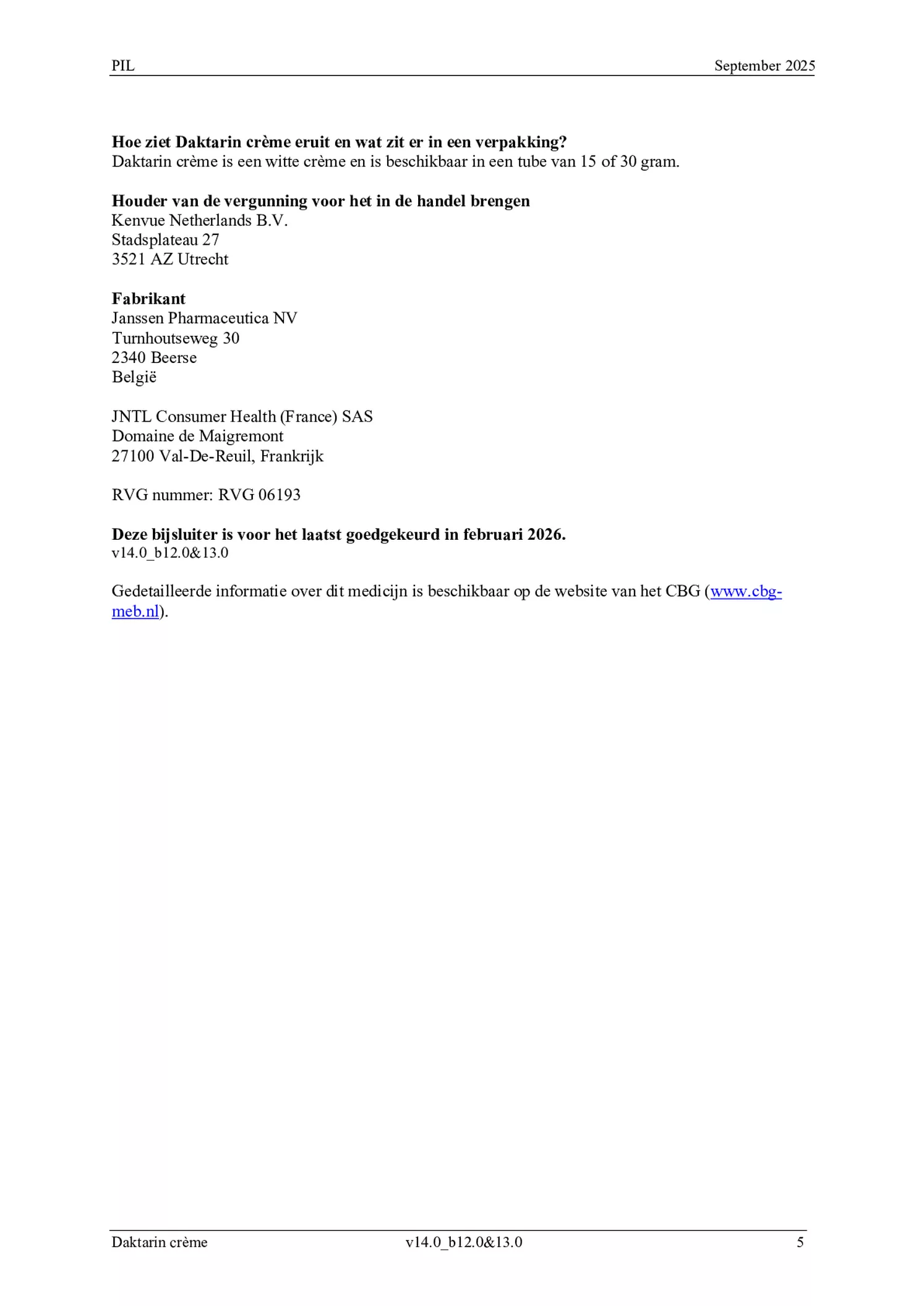 Crème 20mg Miconazol afbeelding van document #5, bijsluiter