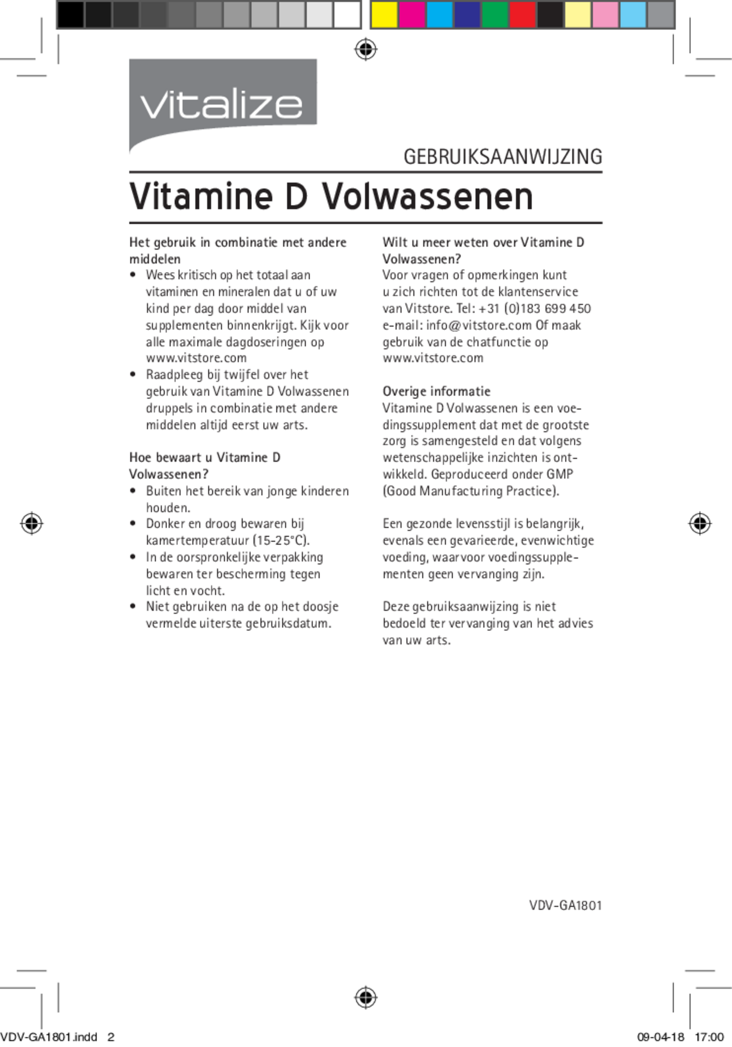 Vitamine D Druppels Volwassenen afbeelding van document #2, gebruiksaanwijzing