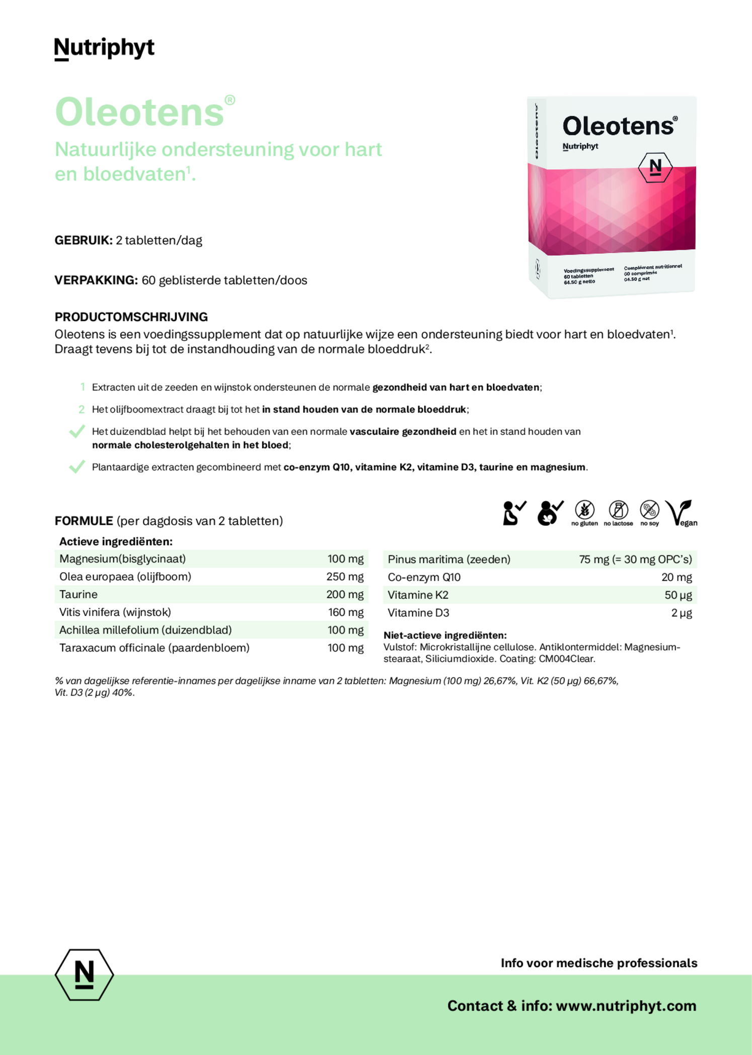 Oleotens Tabletten afbeelding van document #1, etiket