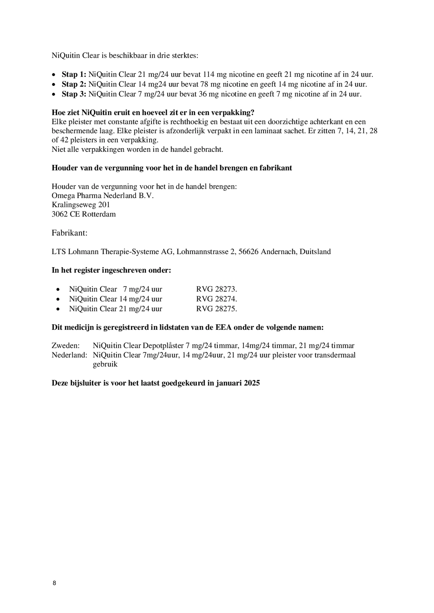 Clear Pleisters 14mg Stap 2 afbeelding van document #8, bijsluiter