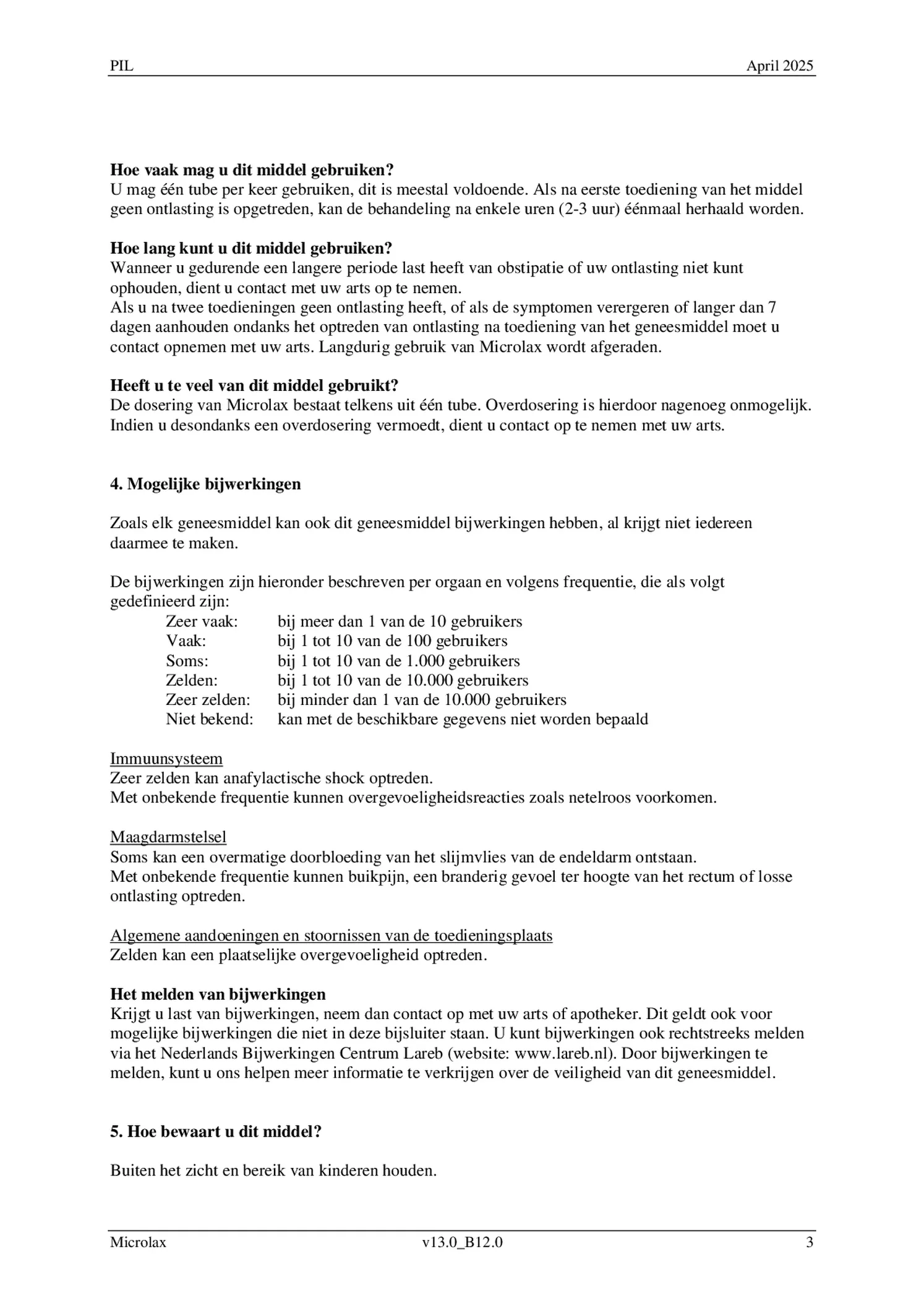 Microlax afbeelding van document #3, bijsluiter