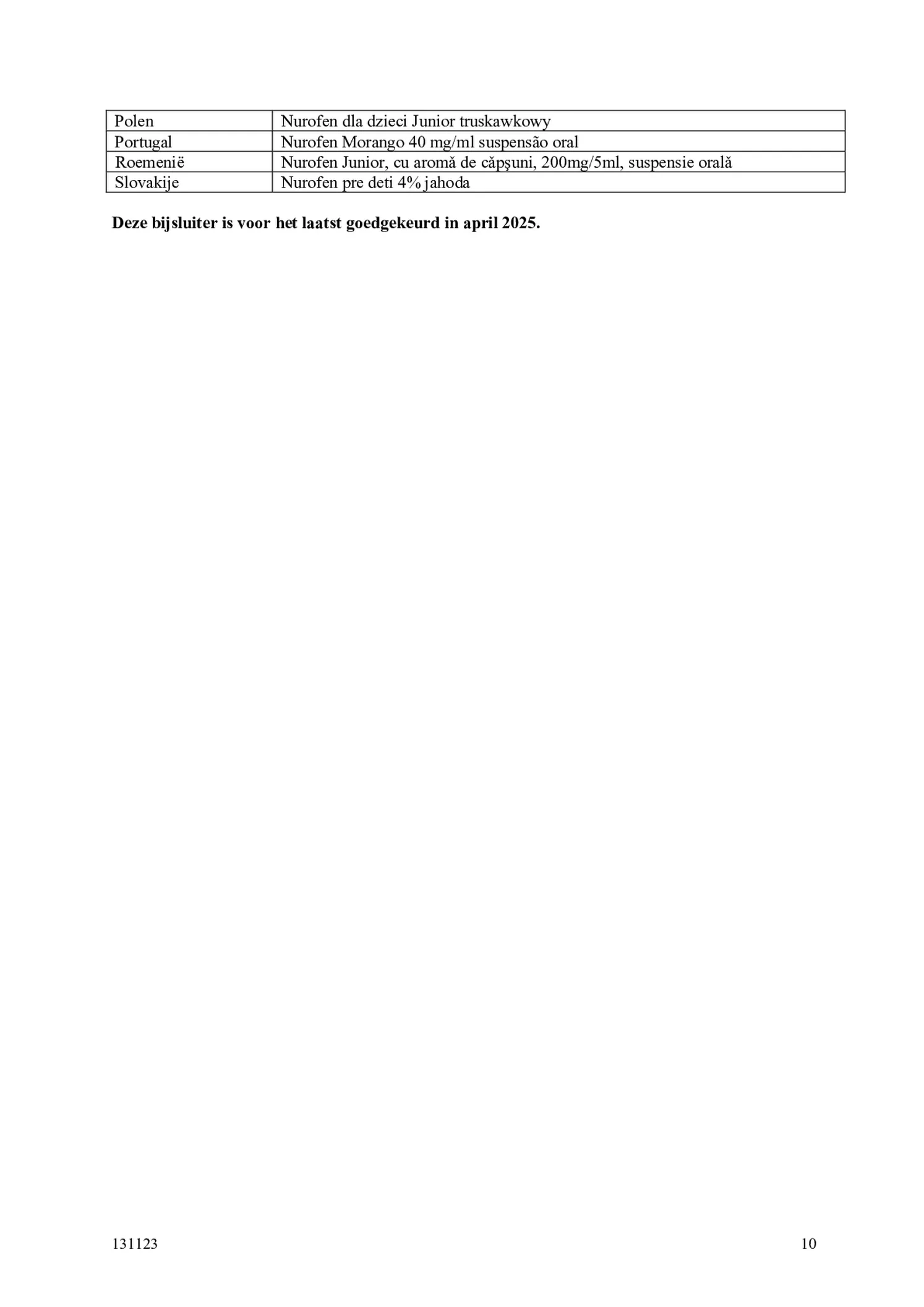 voor Kinderen Aardbei Suspensie afbeelding van document #10, bijsluiter