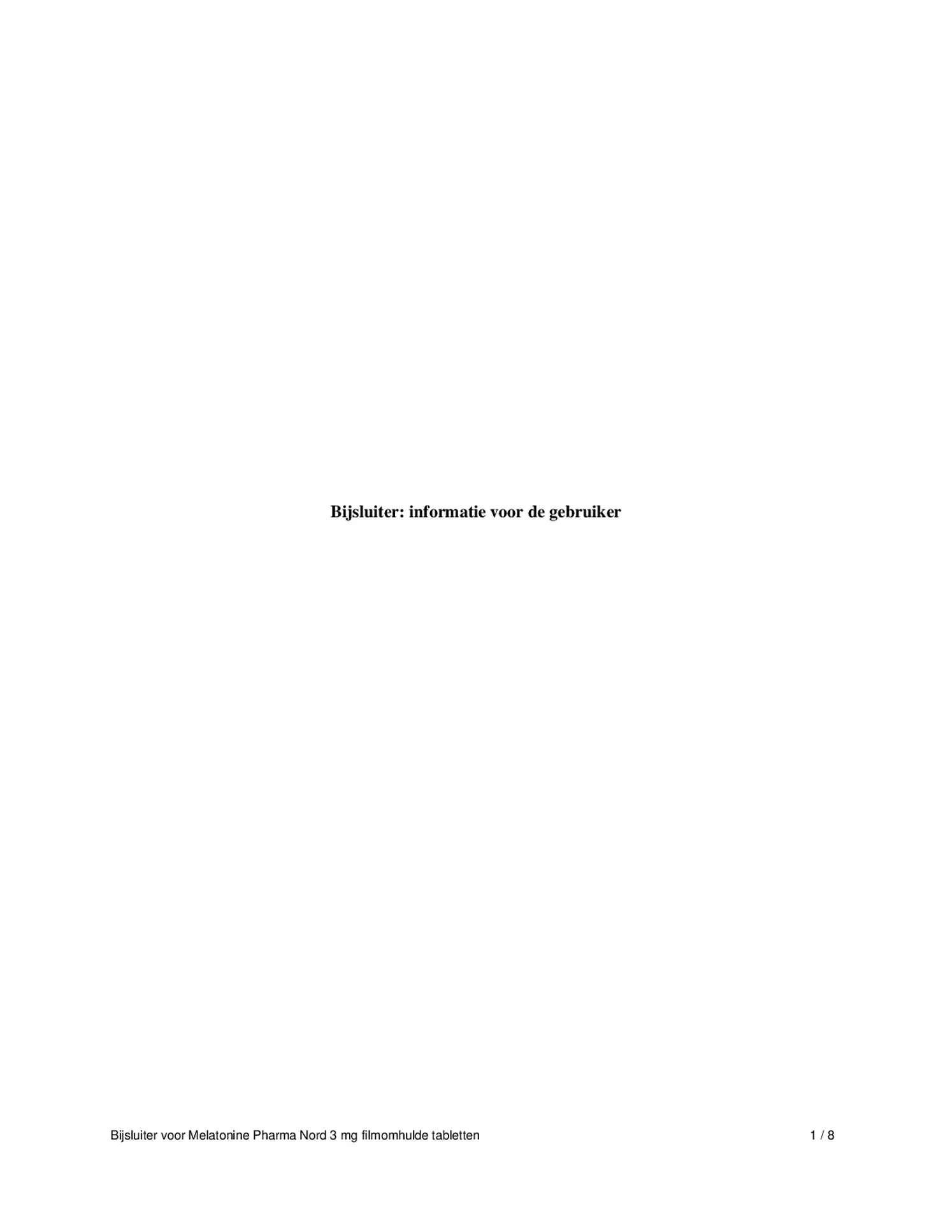 Melatonine 3mg Tabletten afbeelding van document #1, bijsluiter