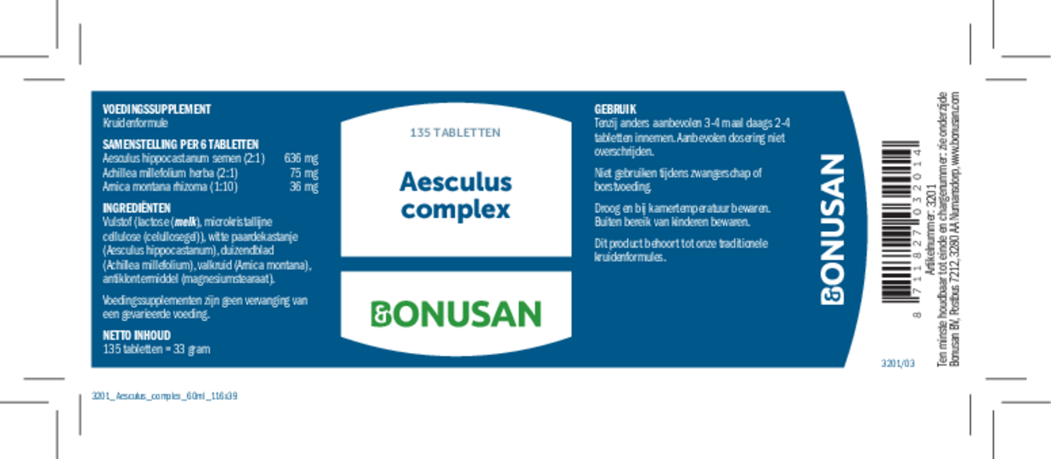 Aesculus Complex Tabletten afbeelding van document #1, etiket